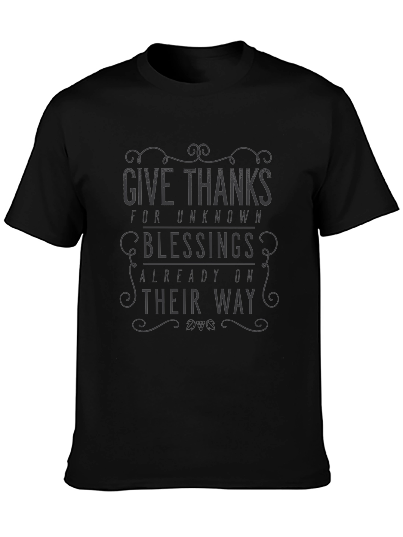 Give Thanks Graphic T-Shirt - Unisex Black Tee