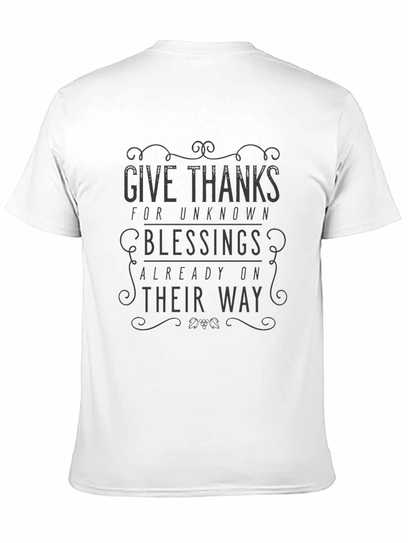Give Thanks Graphic T-Shirt - Unisex Black Tee