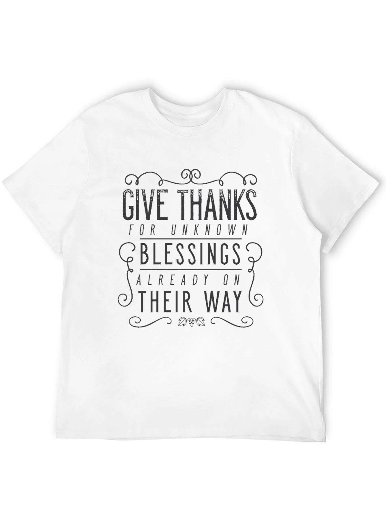 Give Thanks Graphic T-Shirt - Unisex Black Tee