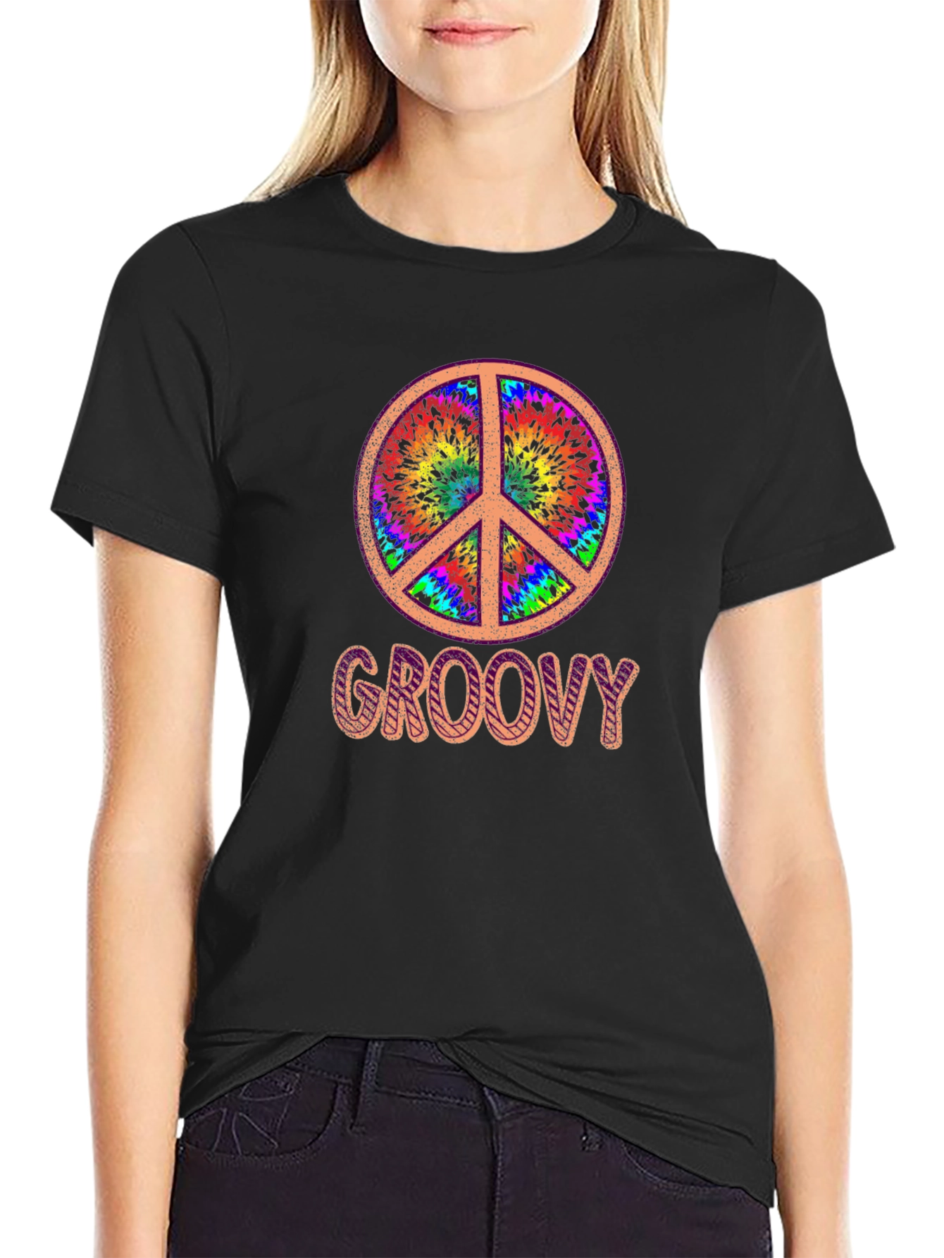 Groovy Tie Dye Peace Sign T-Shirt