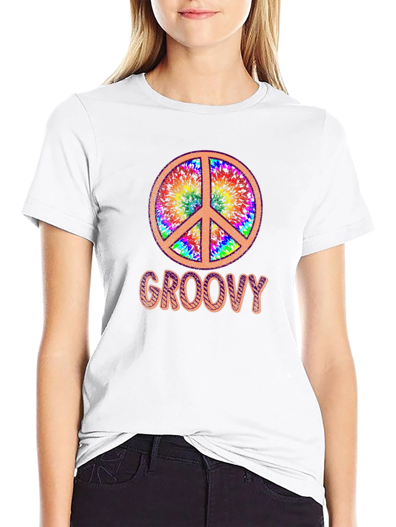 Groovy Tie Dye Peace Sign T-Shirt