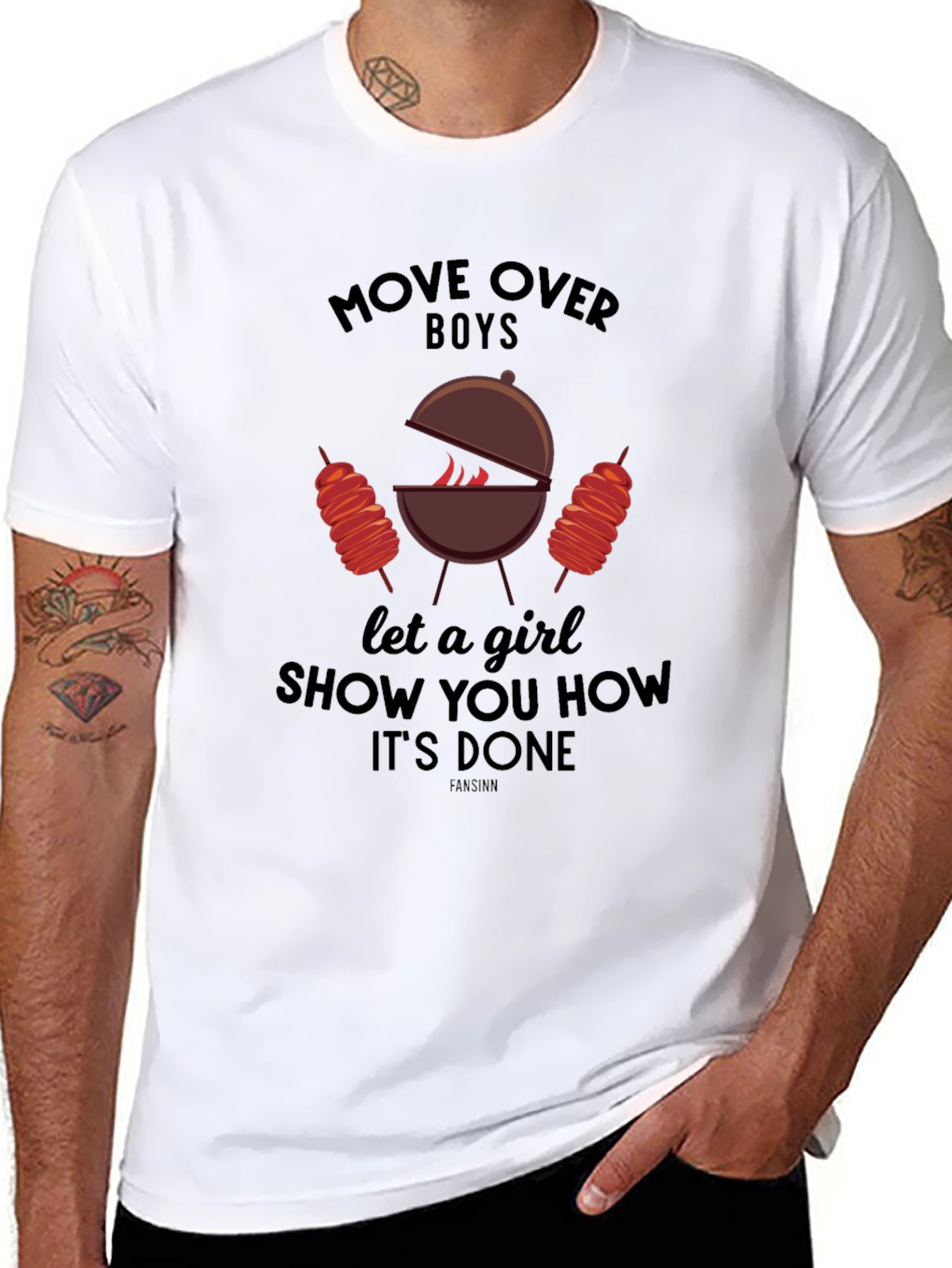 BBQ Girl Power T-Shirt: Move Over Boys