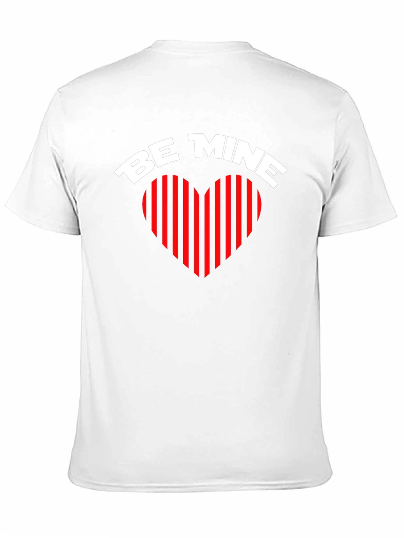 Be Mine Heart Striped Graphic Tee - Black