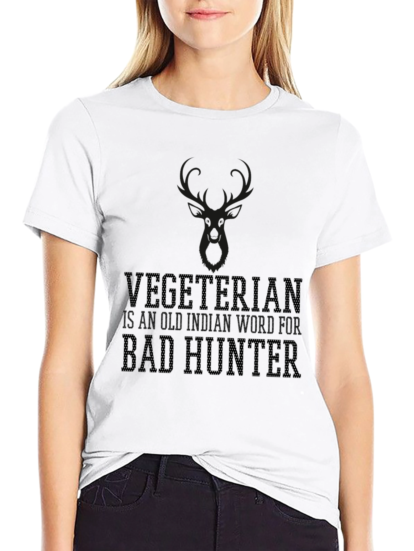 Vegetarian Bad Hunter Graphic T-Shirt