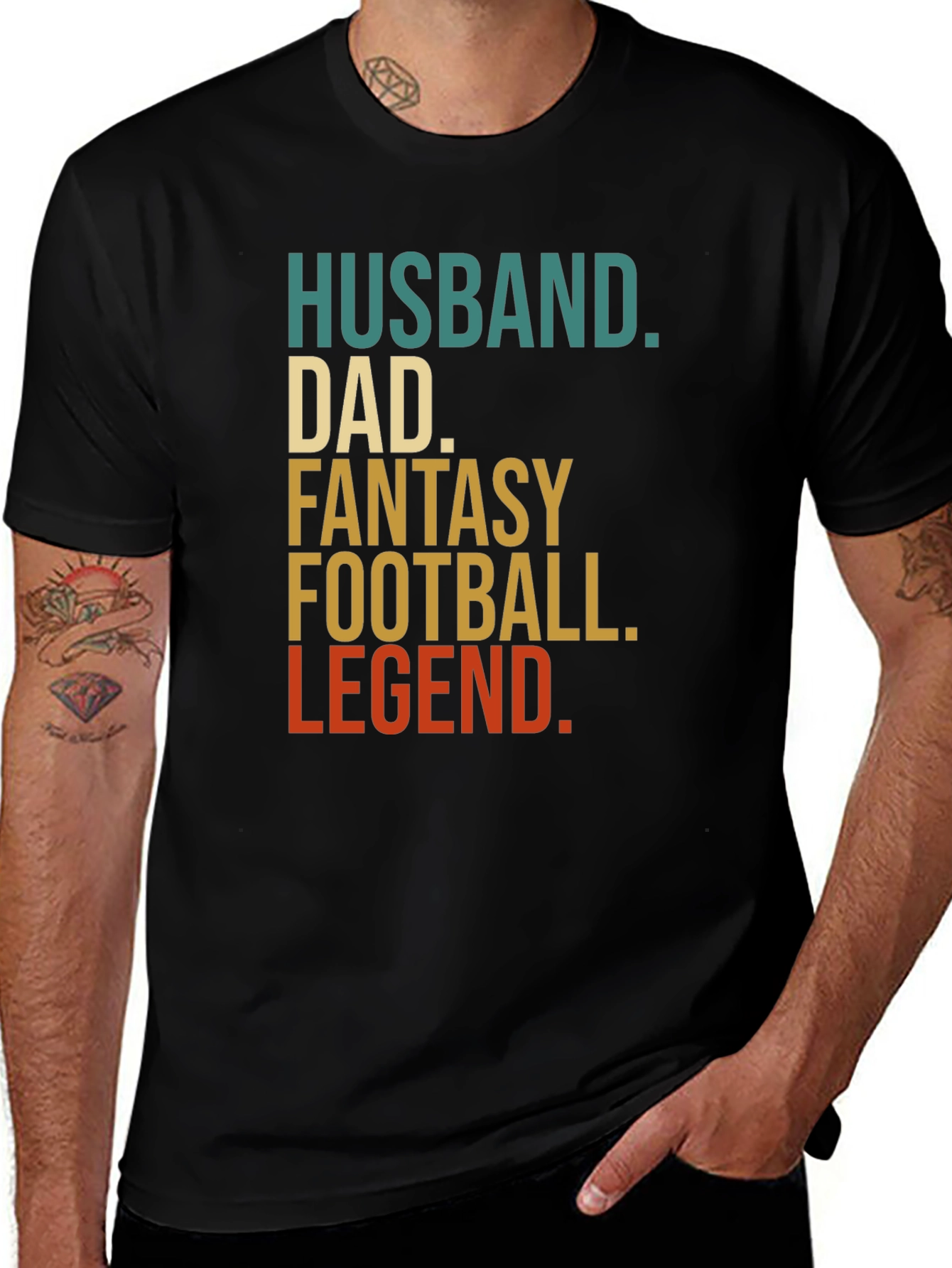 Husband Dad Fantasy Football Legend T-Shirt