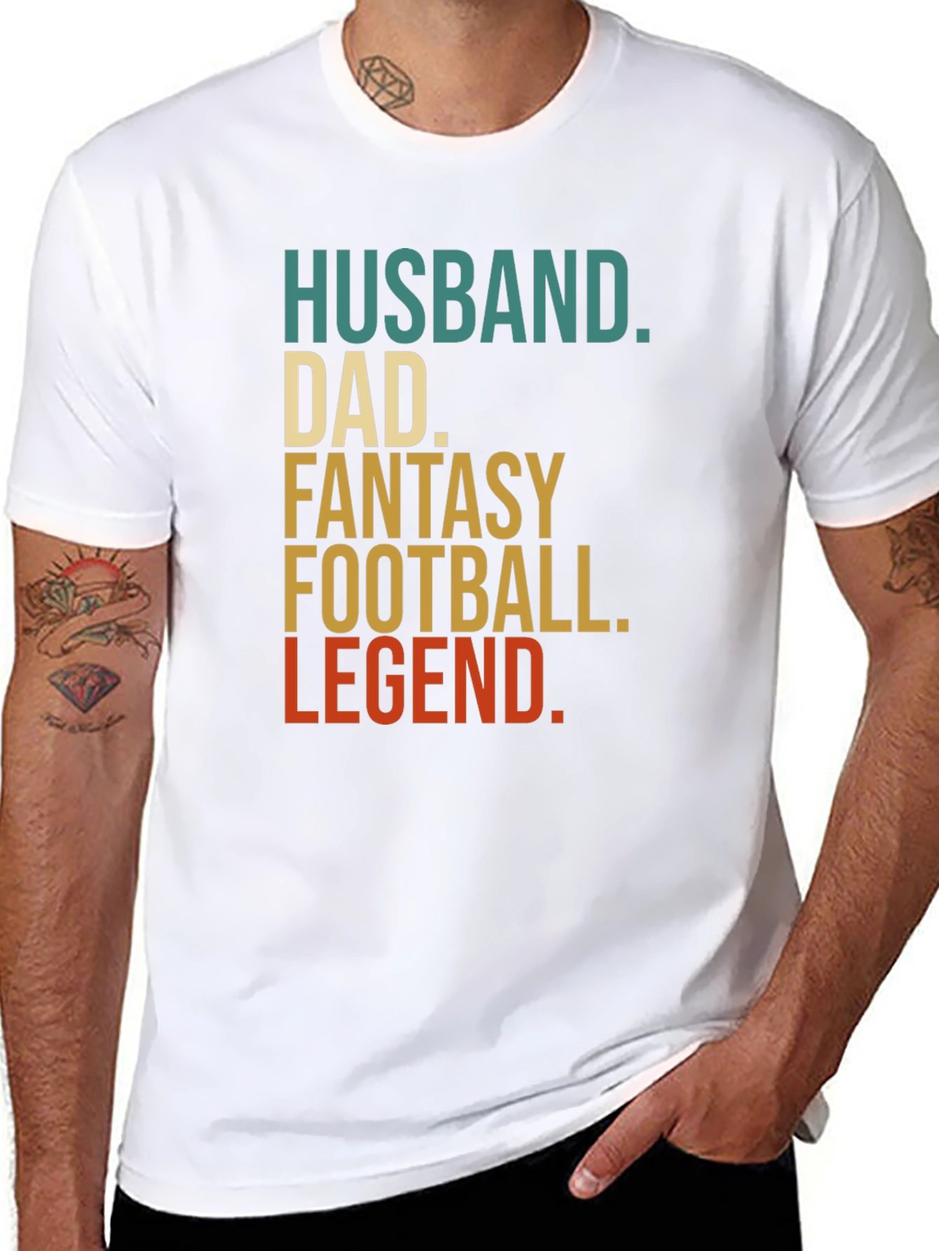 Husband Dad Fantasy Football Legend T-Shirt