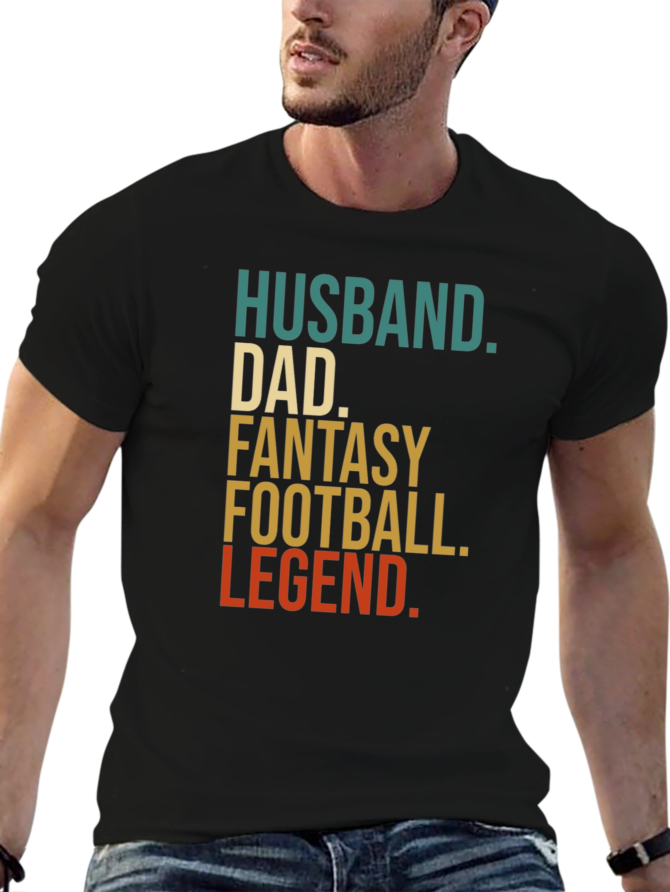 Husband Dad Fantasy Football Legend T-Shirt