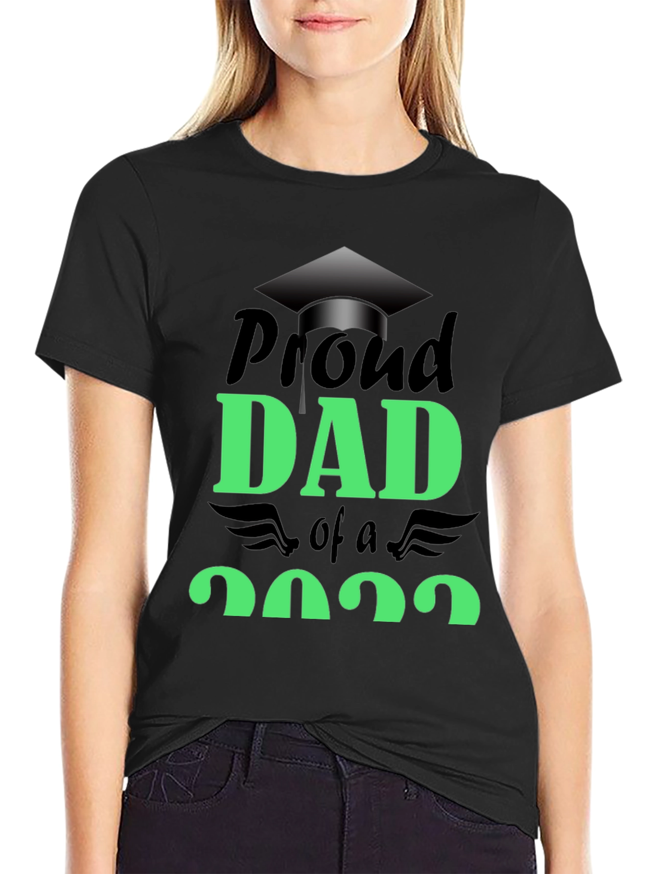 Proud Dad of a 2022 Graduate Black T-Shirt