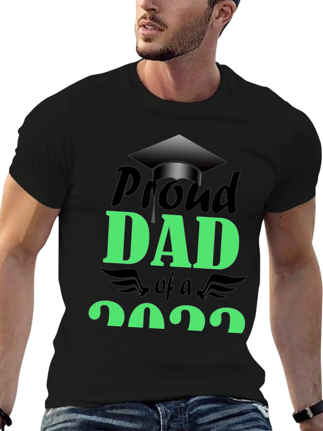 Proud Dad of a 2022 Graduate Black T-Shirt