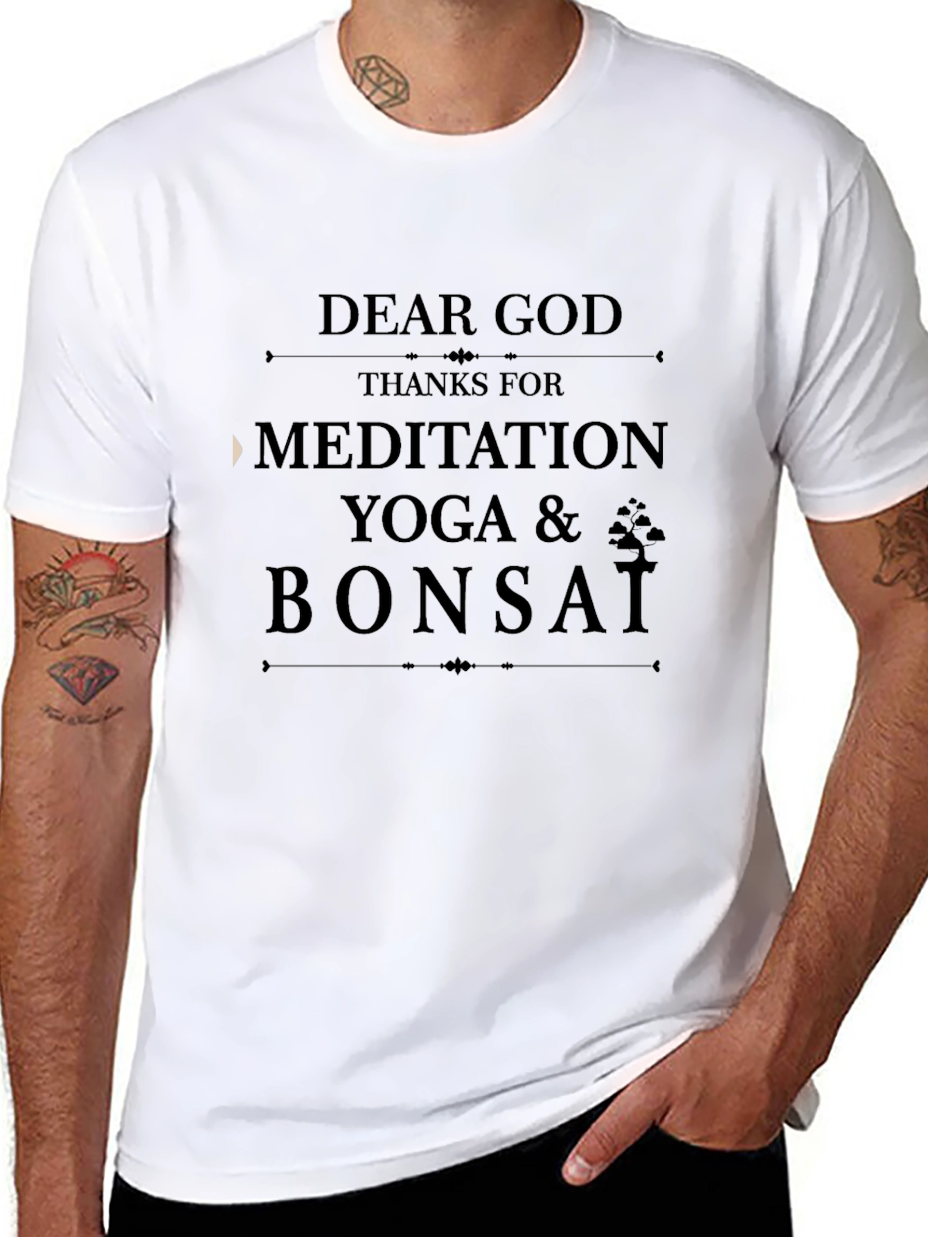 Meditation Yoga Bonsai T-Shirt - Dear God Thanks