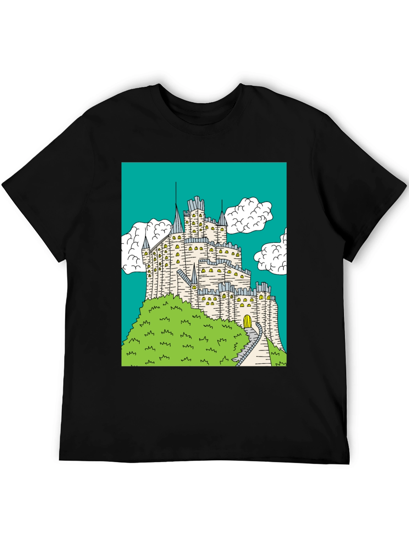 Castle Graphic Print Crew Neck T-Shirt