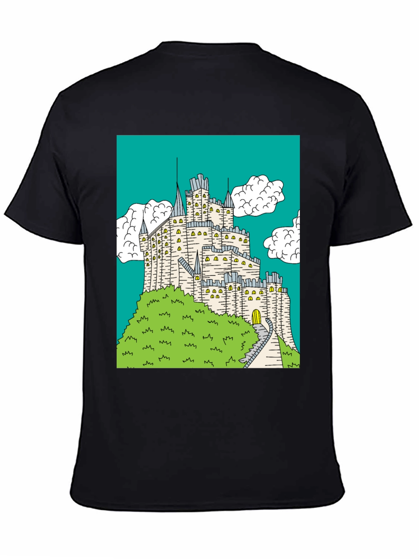 Castle Graphic Print Crew Neck T-Shirt