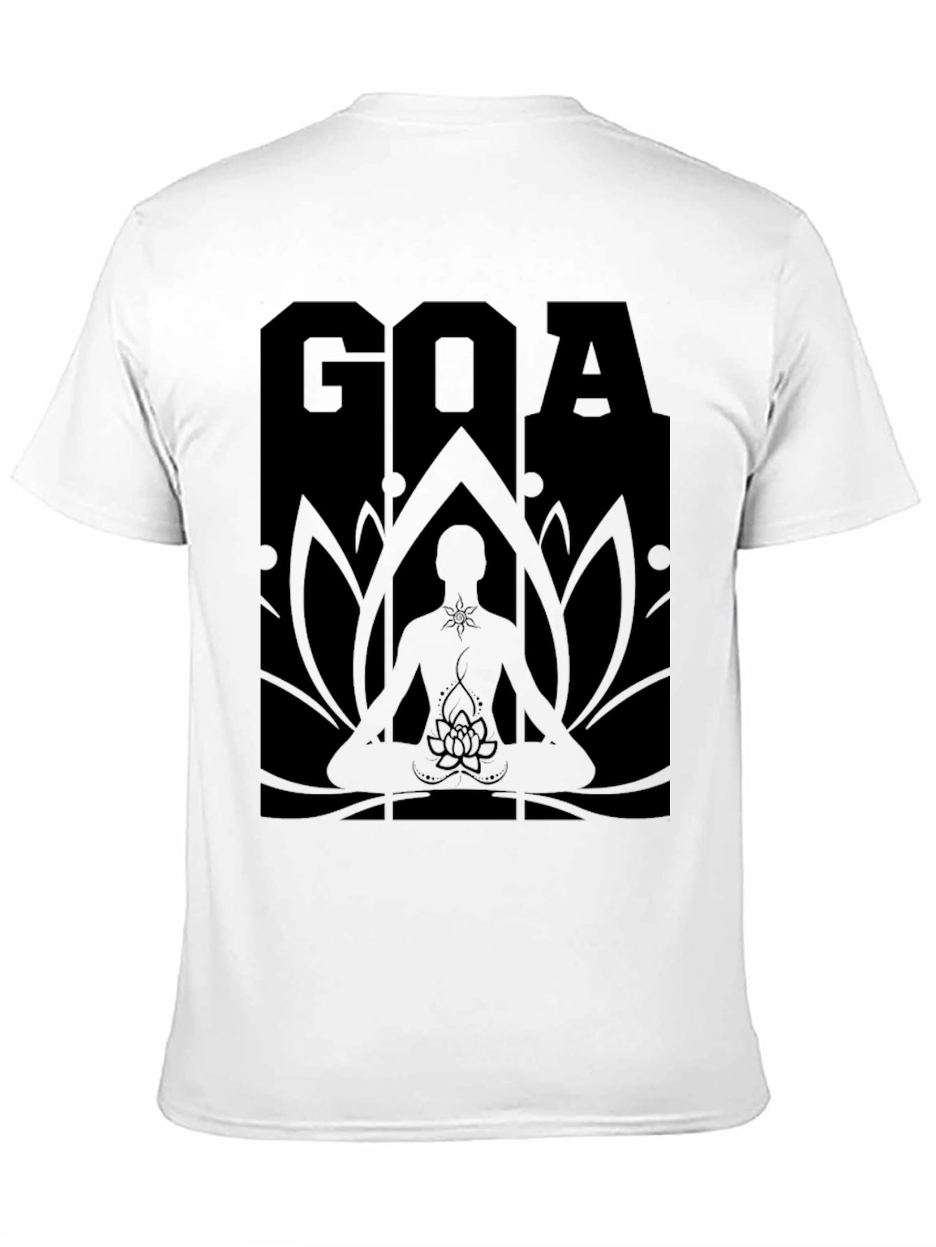 Mens Black GOA Meditation Graphic T-Shirt
