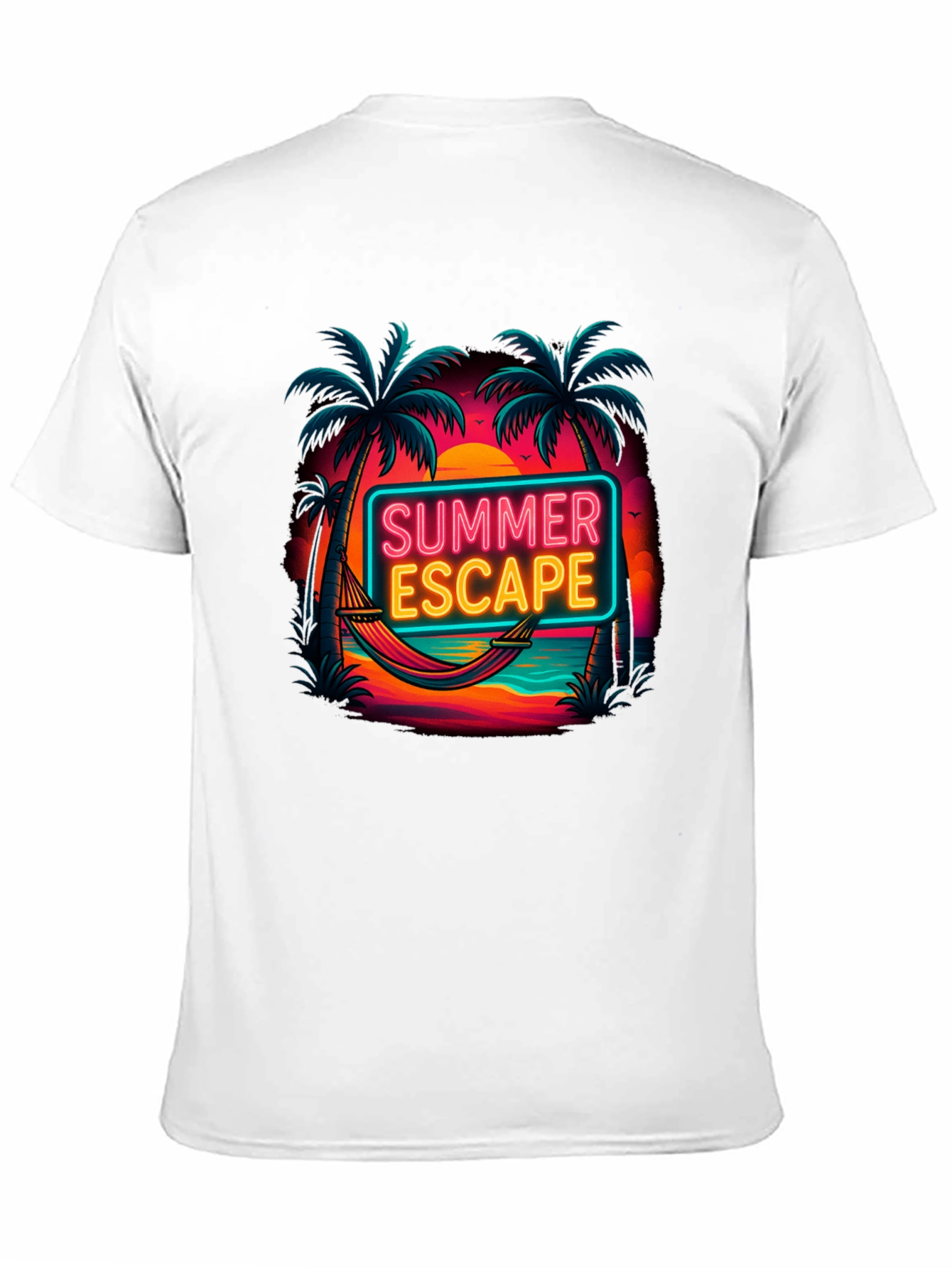 Summer Escape Graphic Tee - Tropical Vacation Vibes