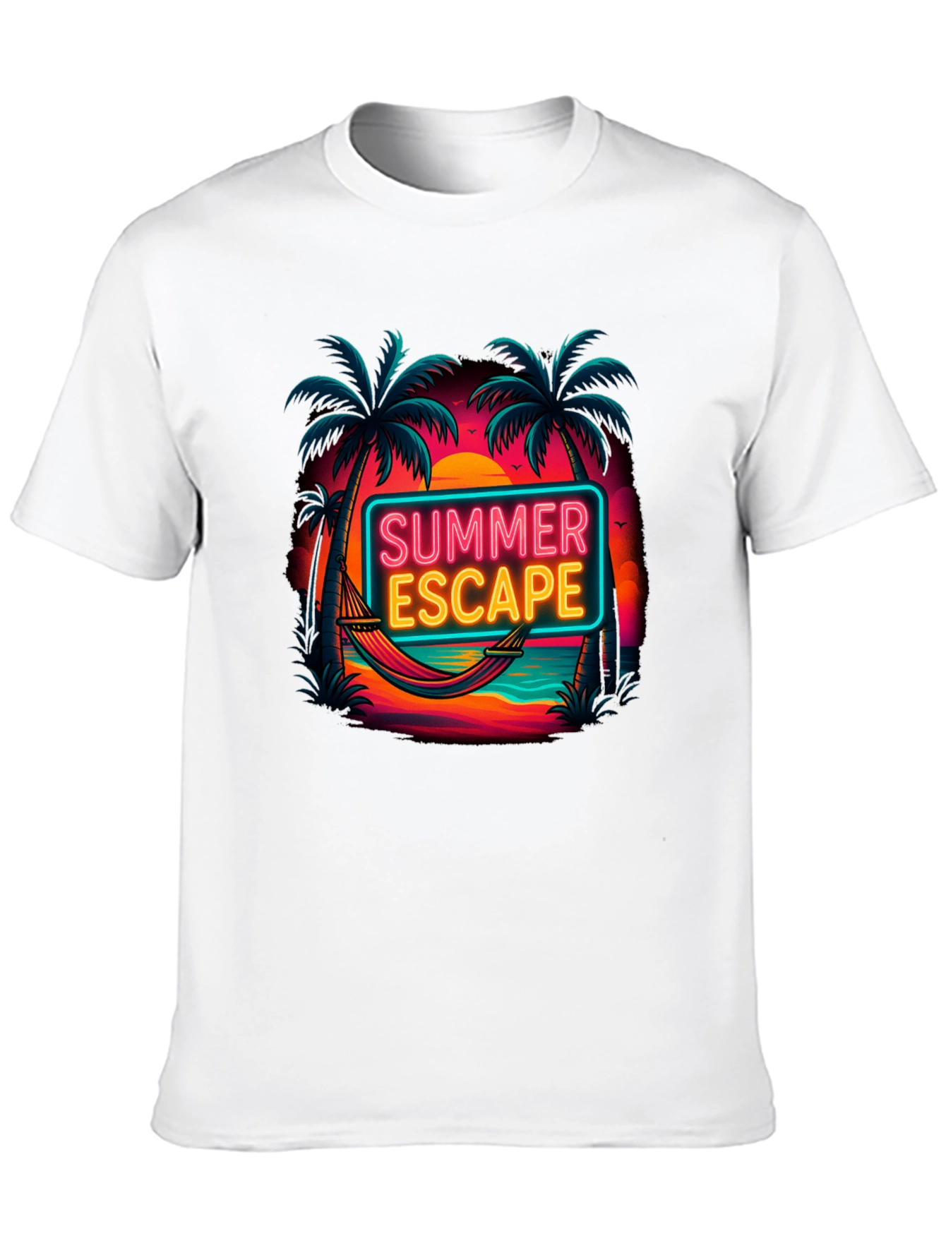 Summer Escape Graphic Tee - Tropical Vacation Vibes