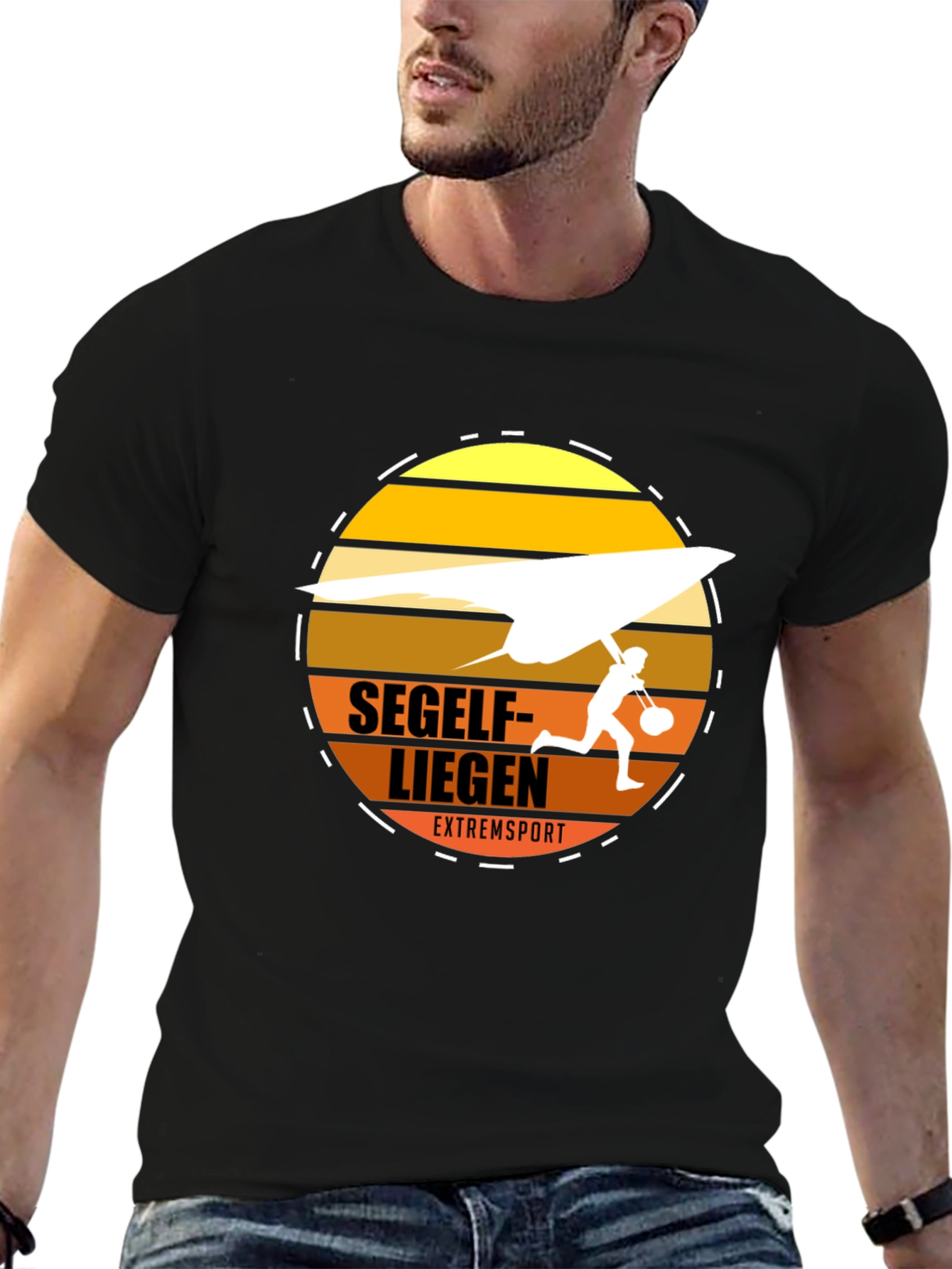 Extreme Sports T-Shirt - Hang Gliding Design