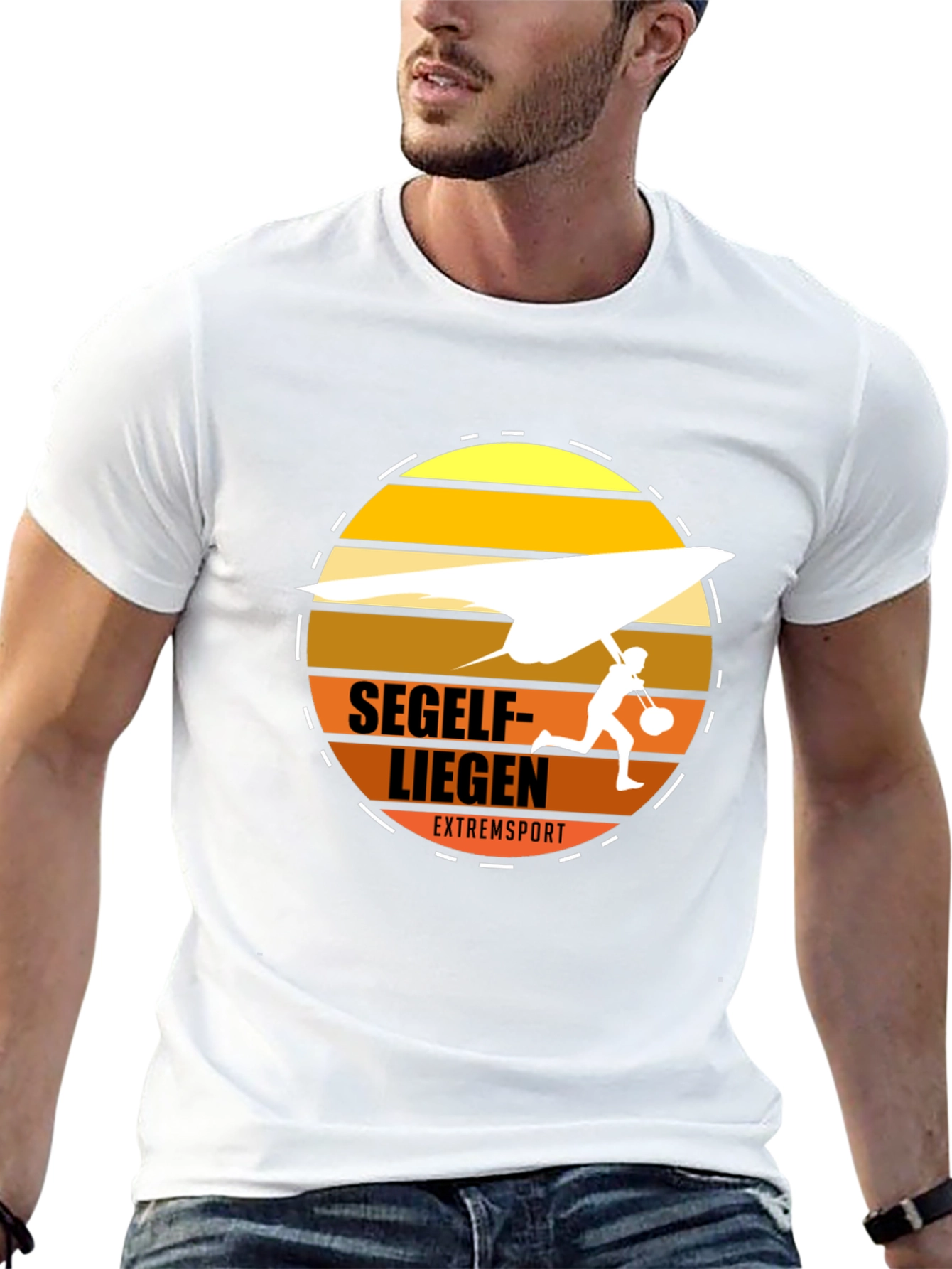 Extreme Sports T-Shirt - Hang Gliding Design