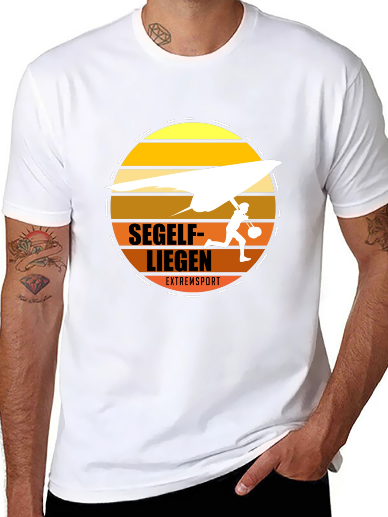Extreme Sports T-Shirt - Hang Gliding Design