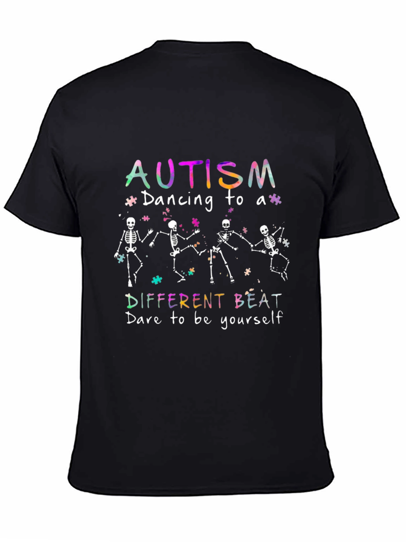 Autism Awareness Dancing Skeleton T-Shirt