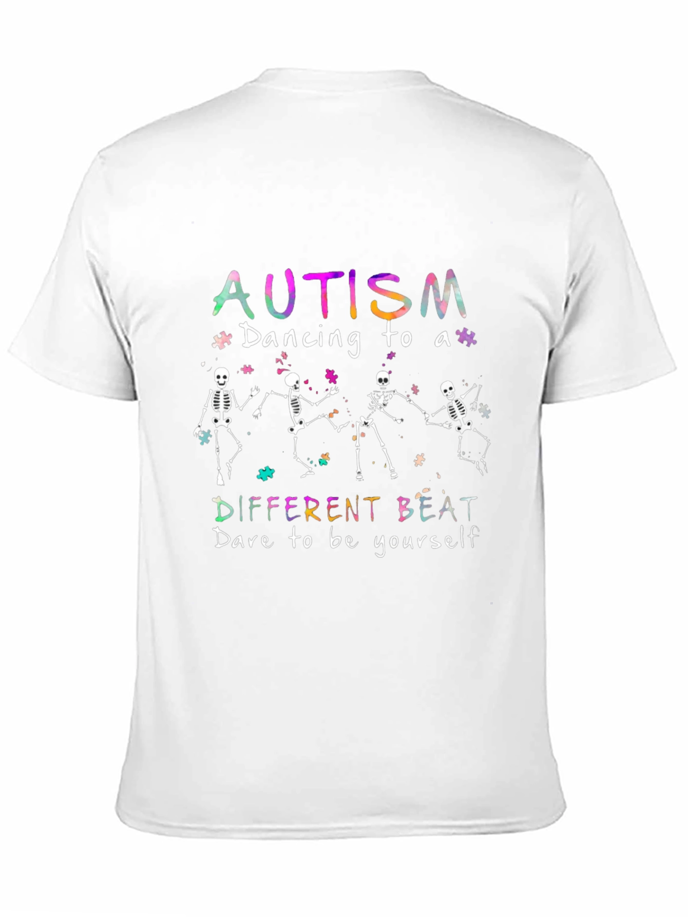 Autism Awareness Dancing Skeleton T-Shirt