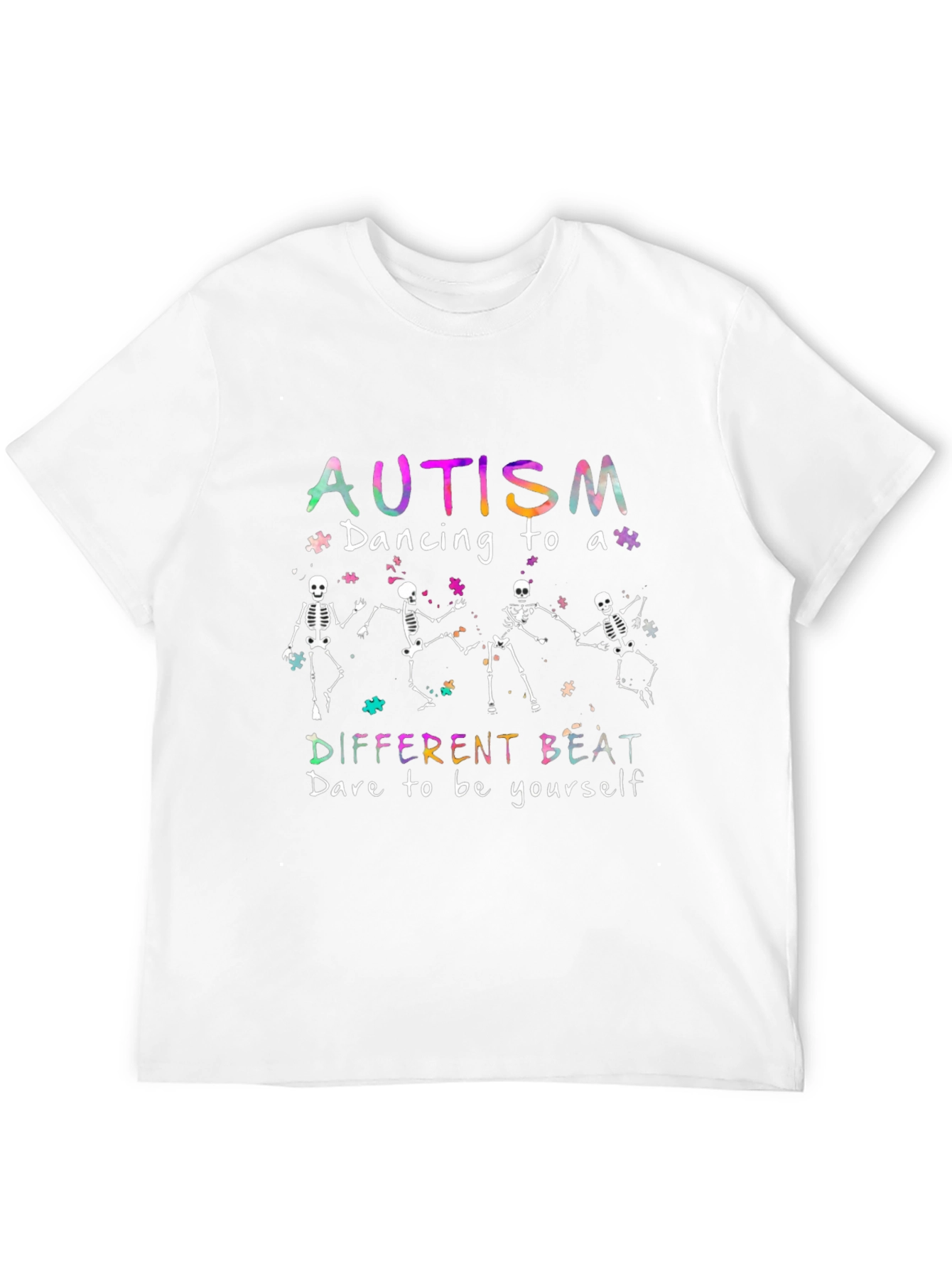 Autism Awareness Dancing Skeleton T-Shirt