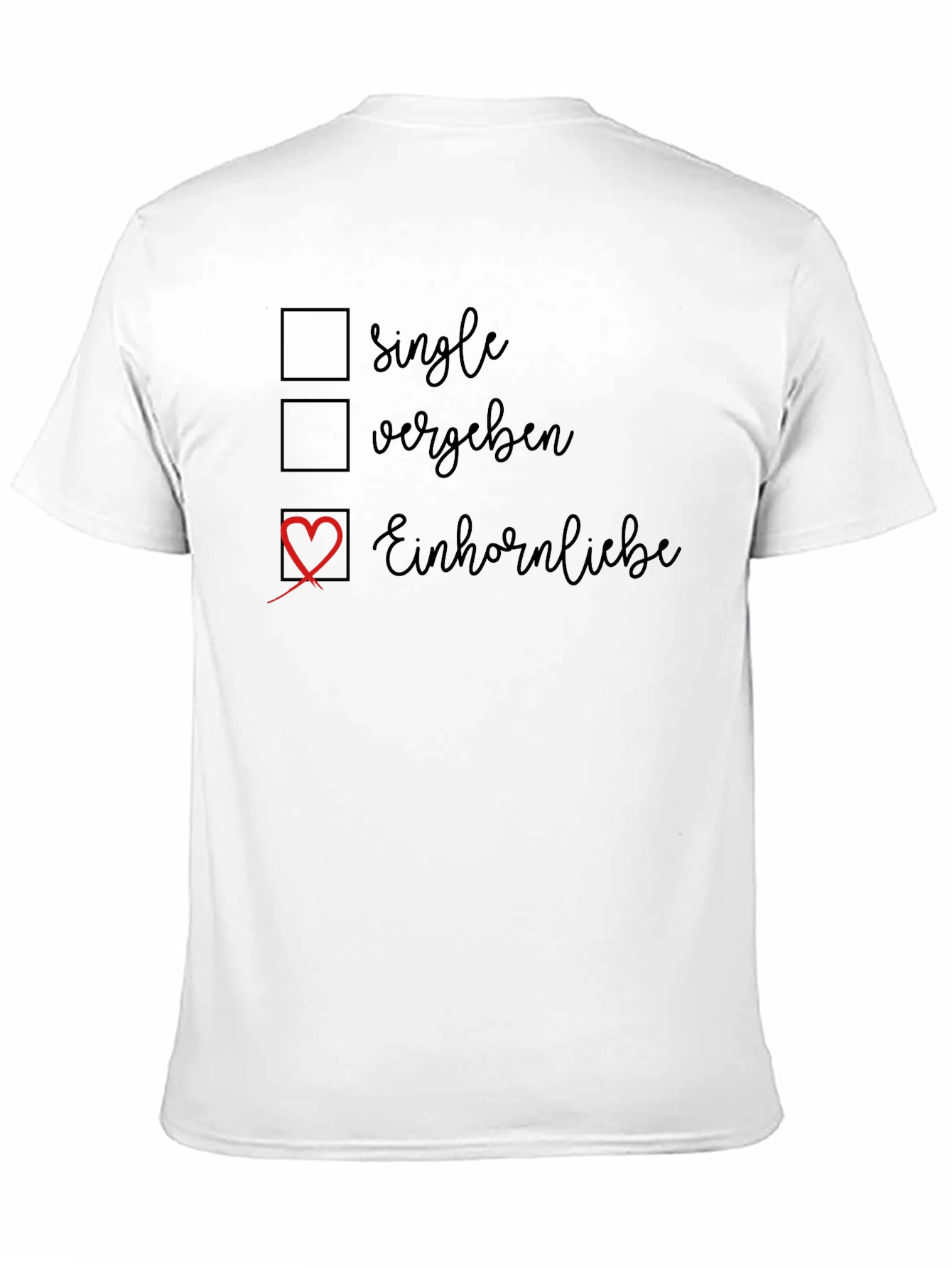 Einhornliebe Graphic Tee - Novelty Checkbox T-Shirt