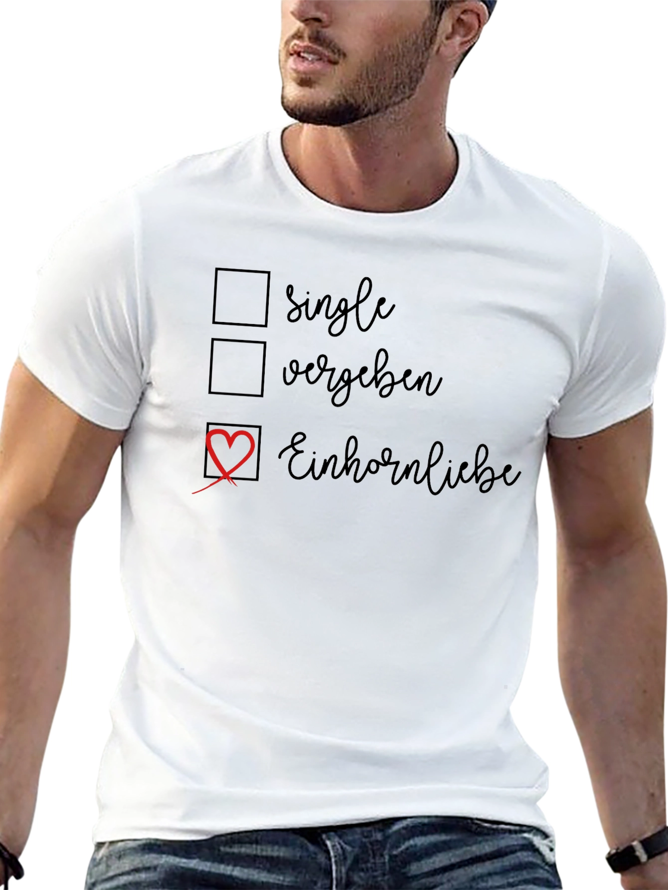 Einhornliebe Graphic Tee - Novelty Checkbox T-Shirt