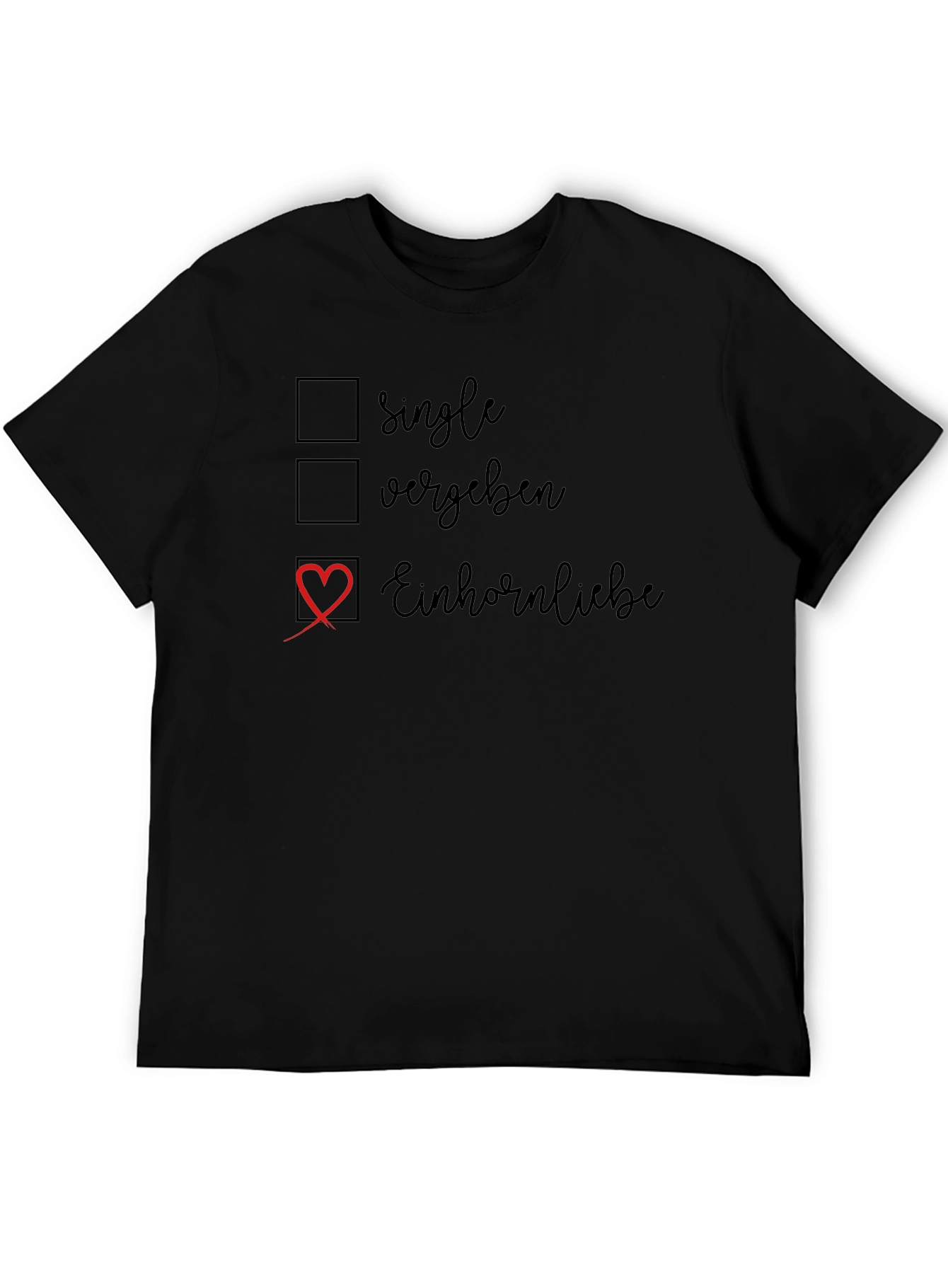 Einhornliebe Graphic Tee - Novelty Checkbox T-Shirt