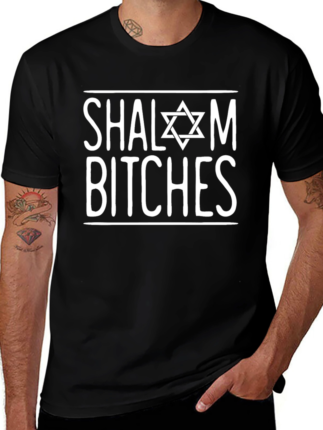 Shalom Bitches Graphic T-Shirt - Novelty Humor Tee