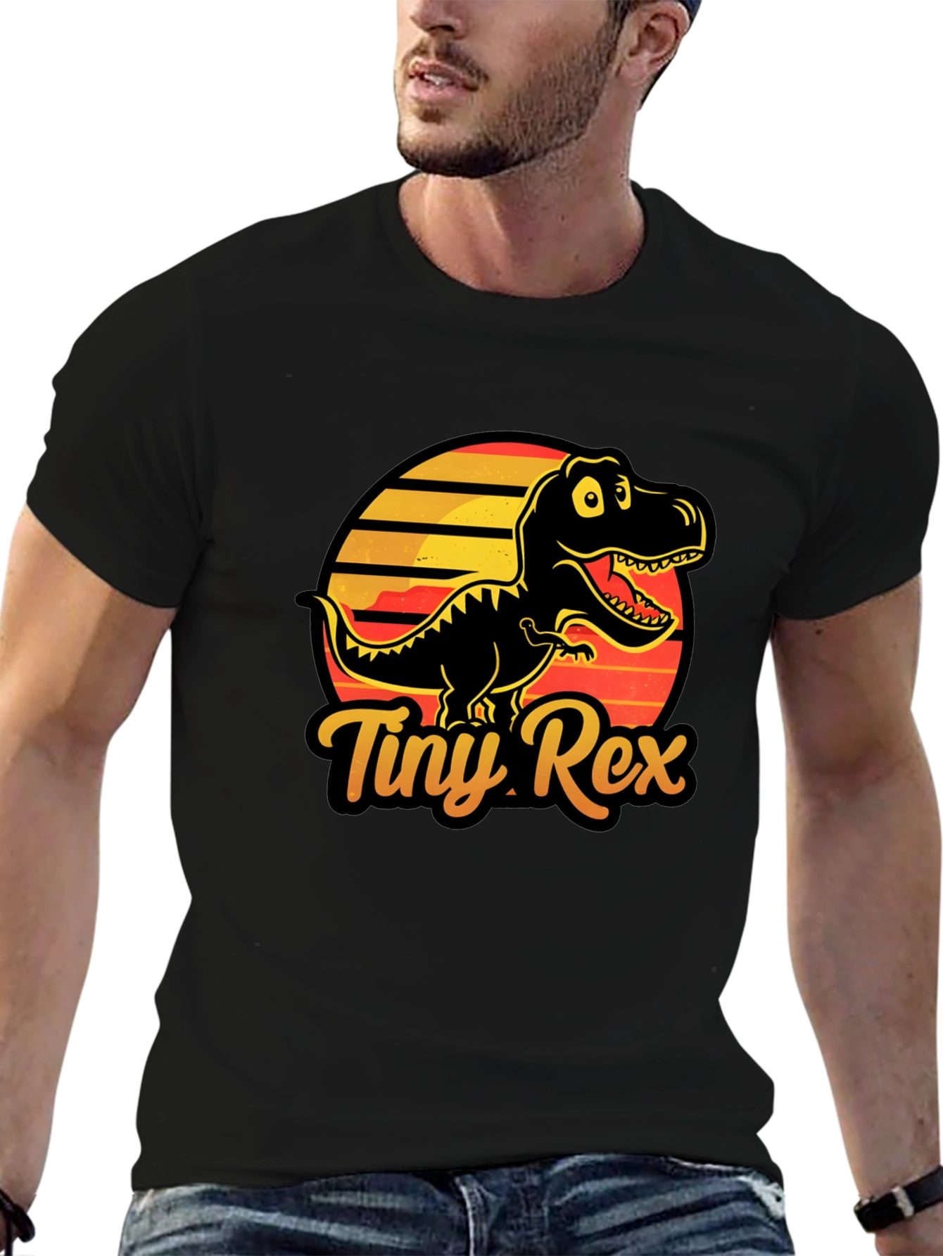 Tiny Rex T-Shirt - Black Dinosaur Graphic Tee