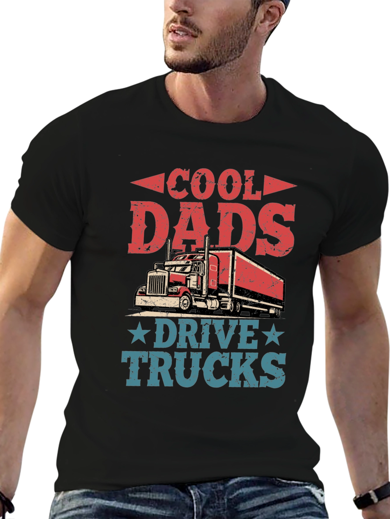 Cool Dads Drive Trucks Graphic T-Shirt