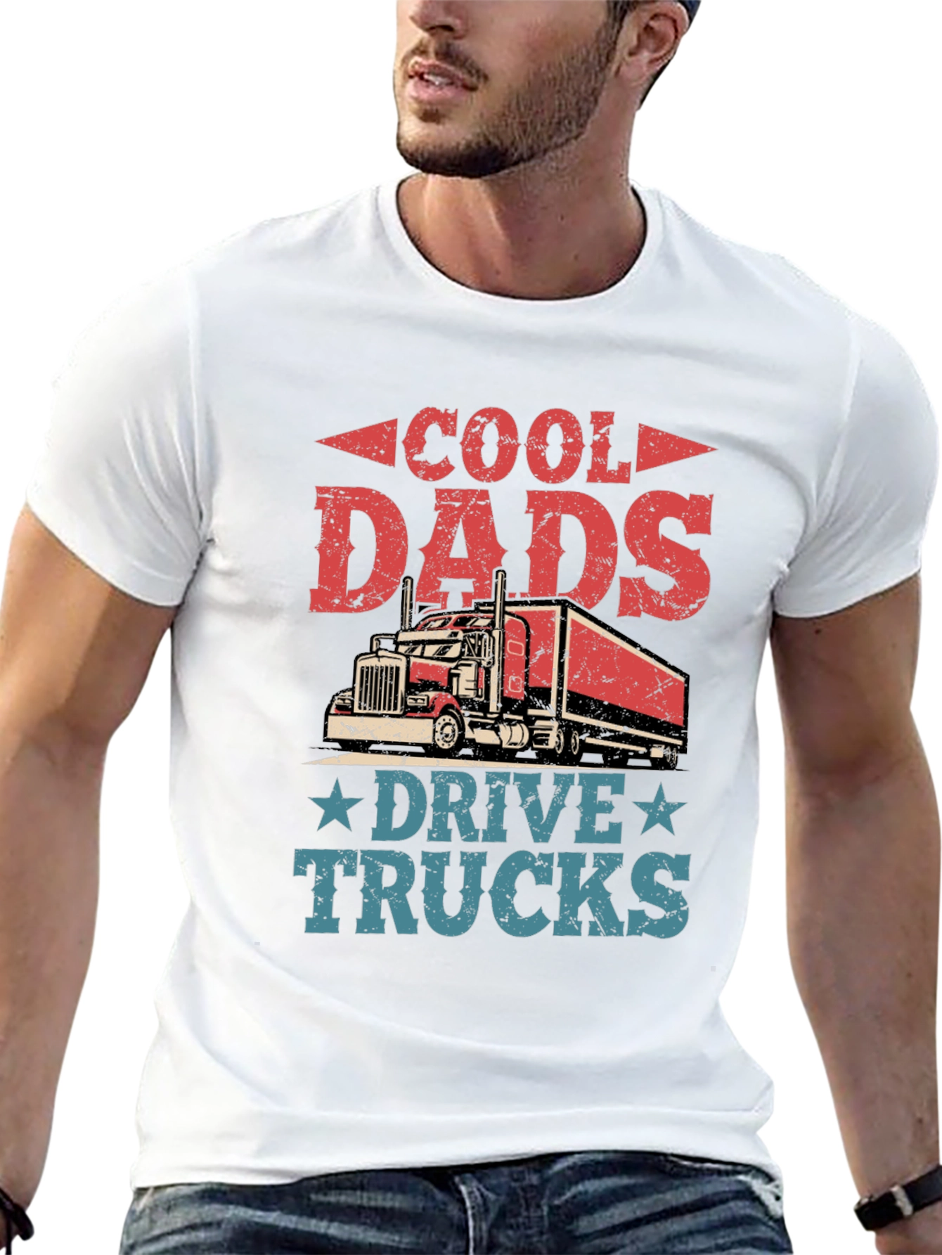 Cool Dads Drive Trucks Graphic T-Shirt