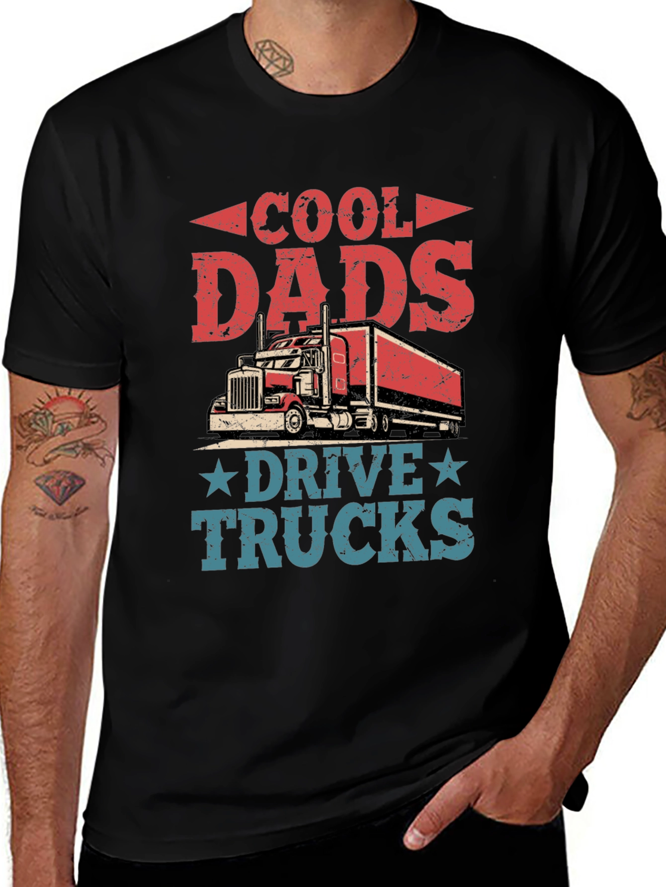 Cool Dads Drive Trucks Graphic T-Shirt