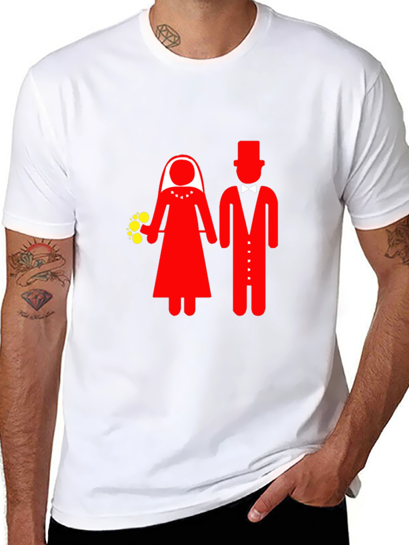 Bride & Groom Graphic Tee - Wedding Celebration Shirt
