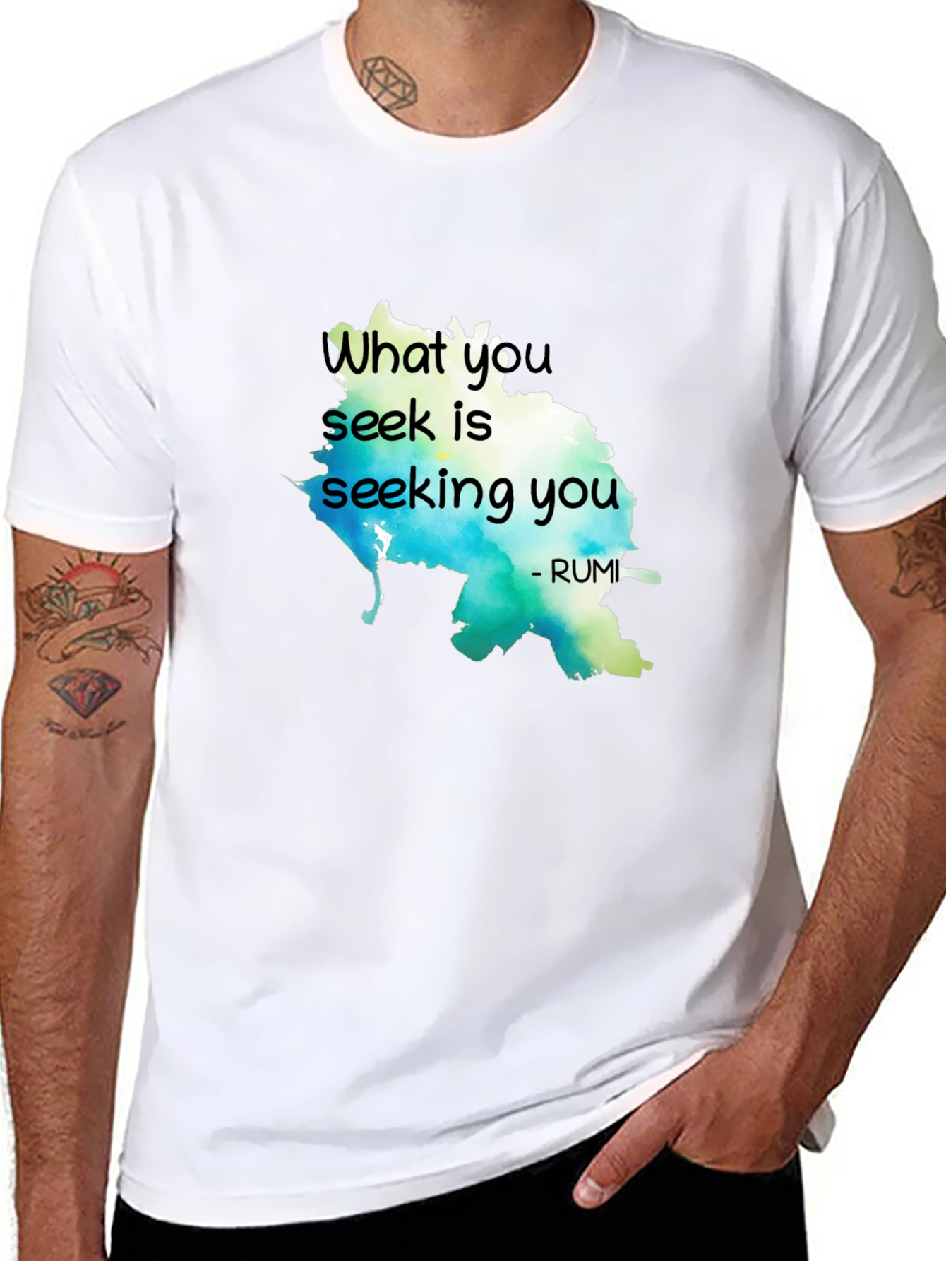 Inspirational Rumi Quote T-Shirt - What You Seek