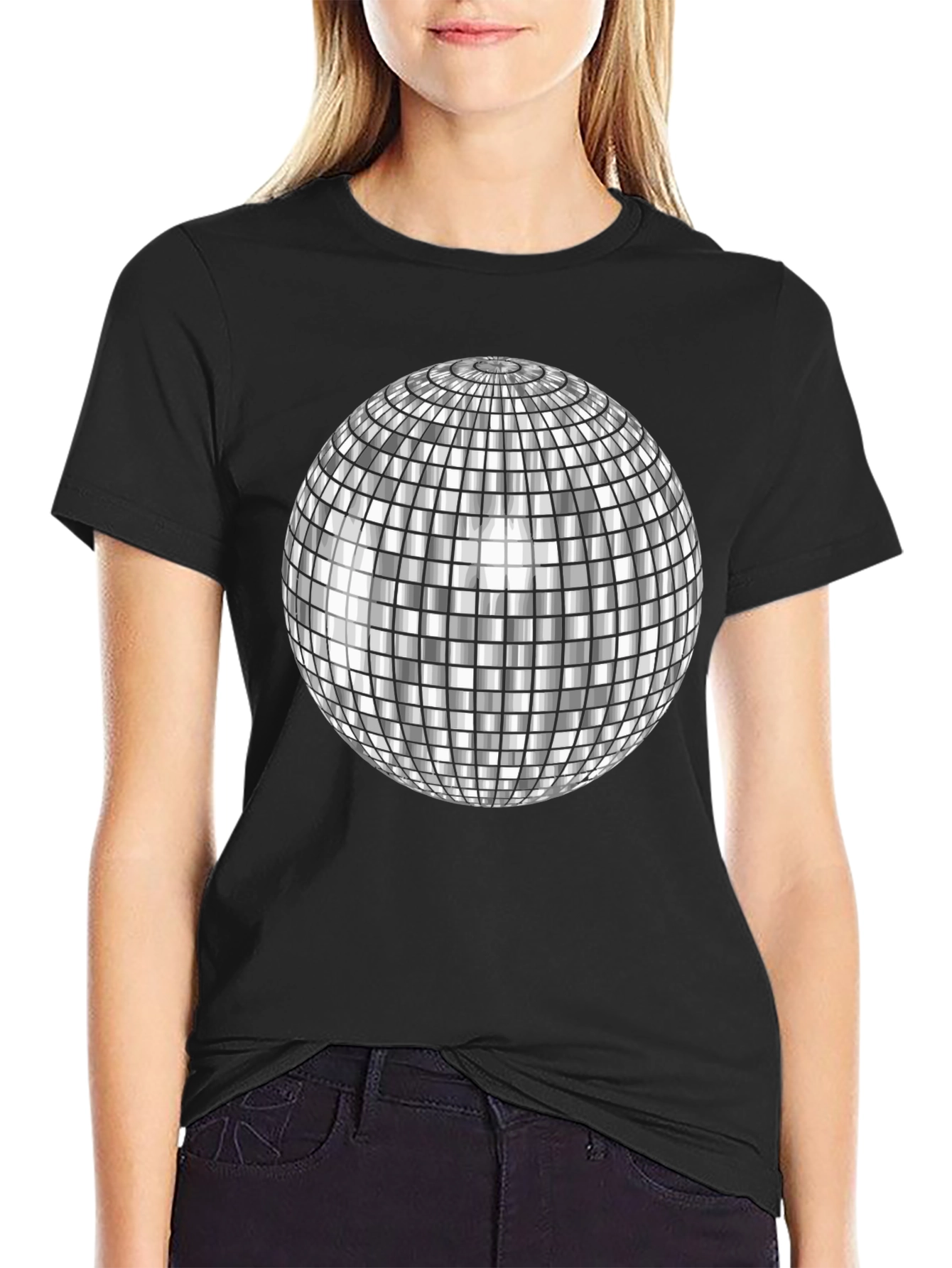 Disco Ball Graphic Tee - Retro Party Shirt