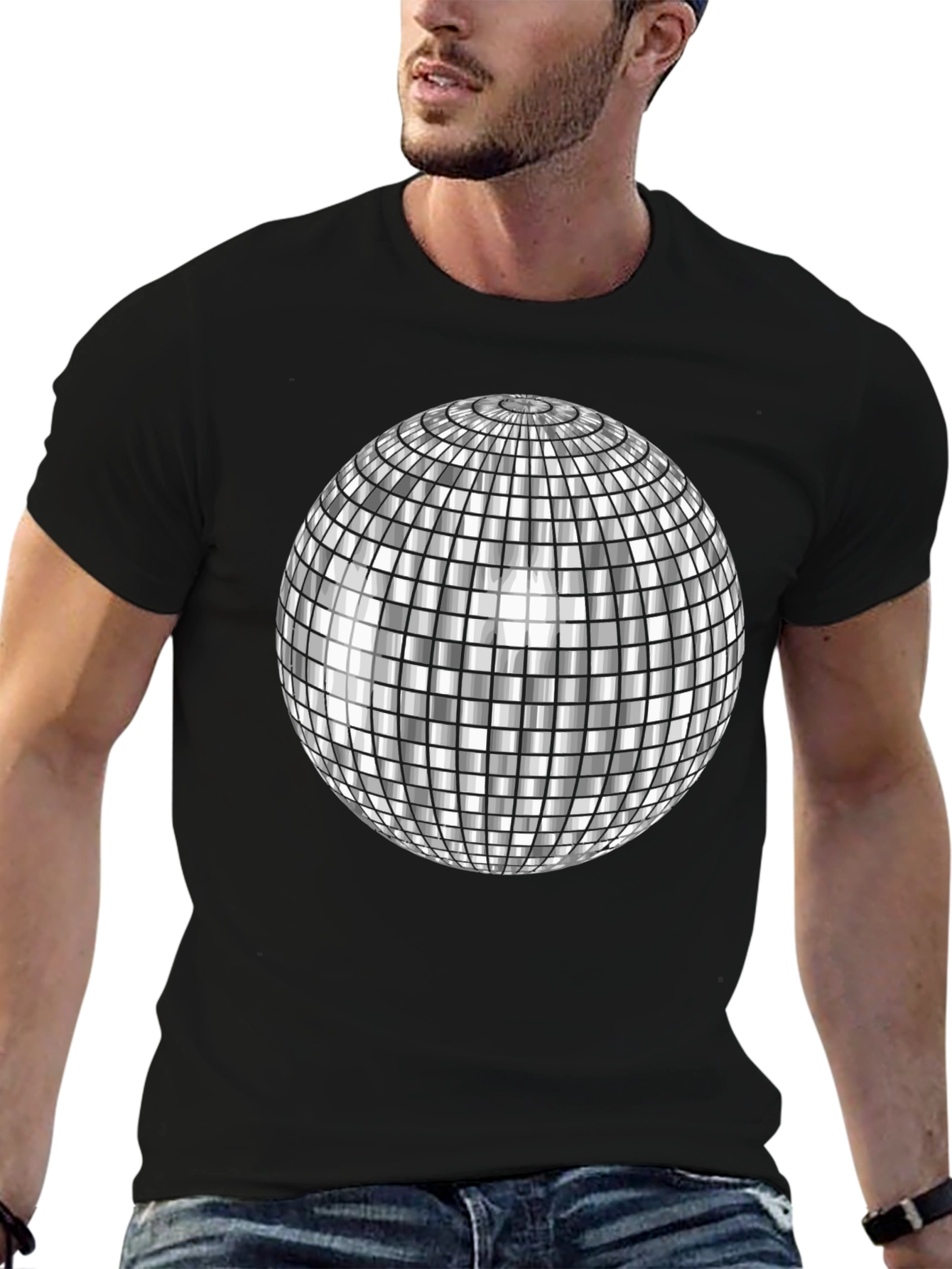 Disco Ball Graphic Tee - Retro Party Shirt
