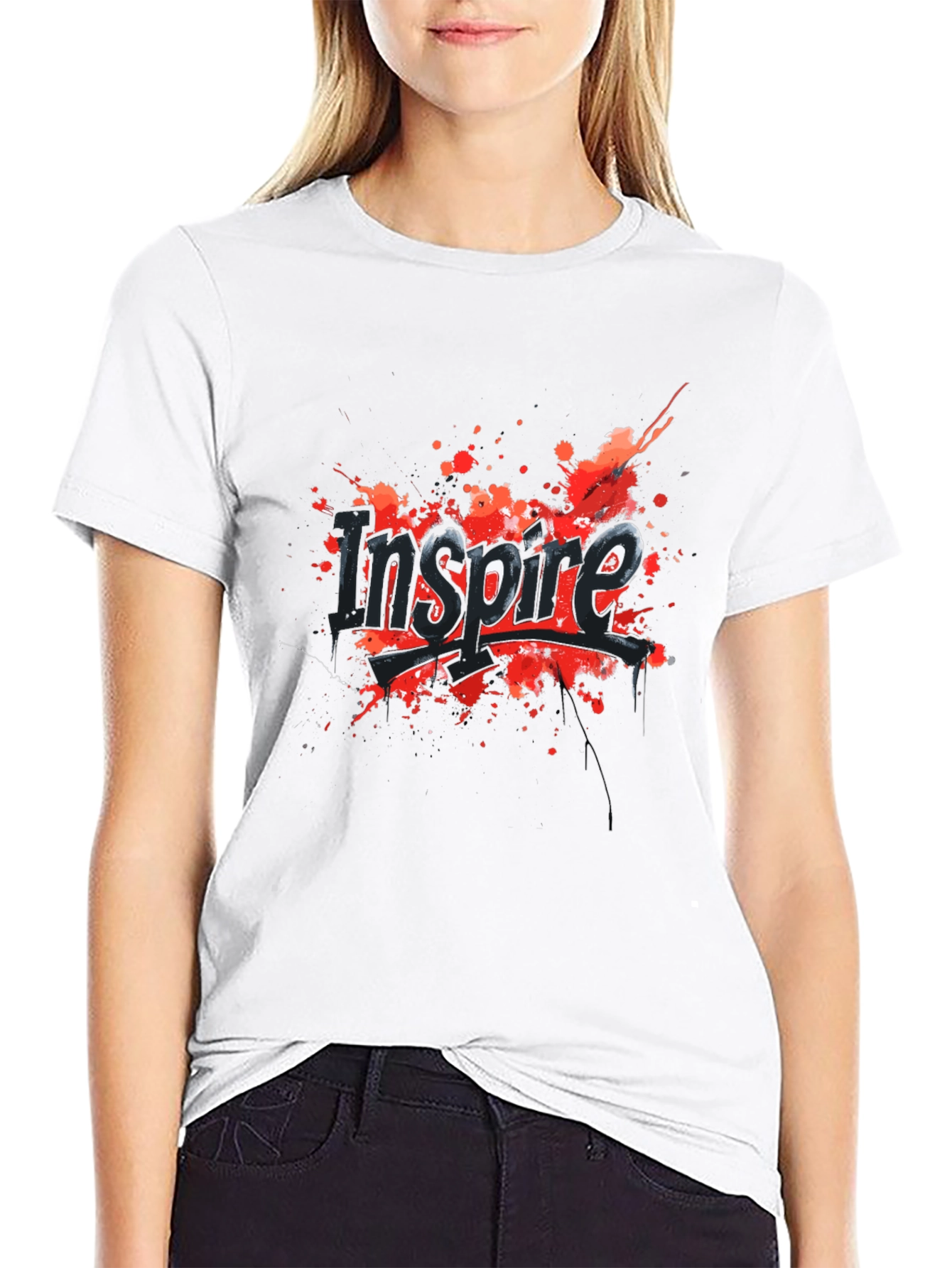 Inspire Graphic Print Crew Neck T-Shirt
