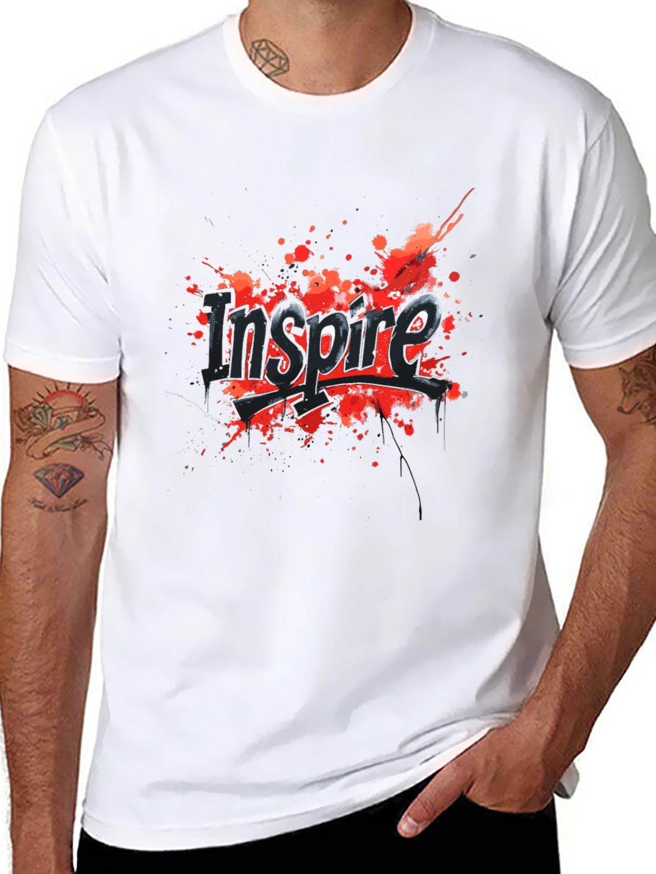 Inspire Graphic Print Crew Neck T-Shirt