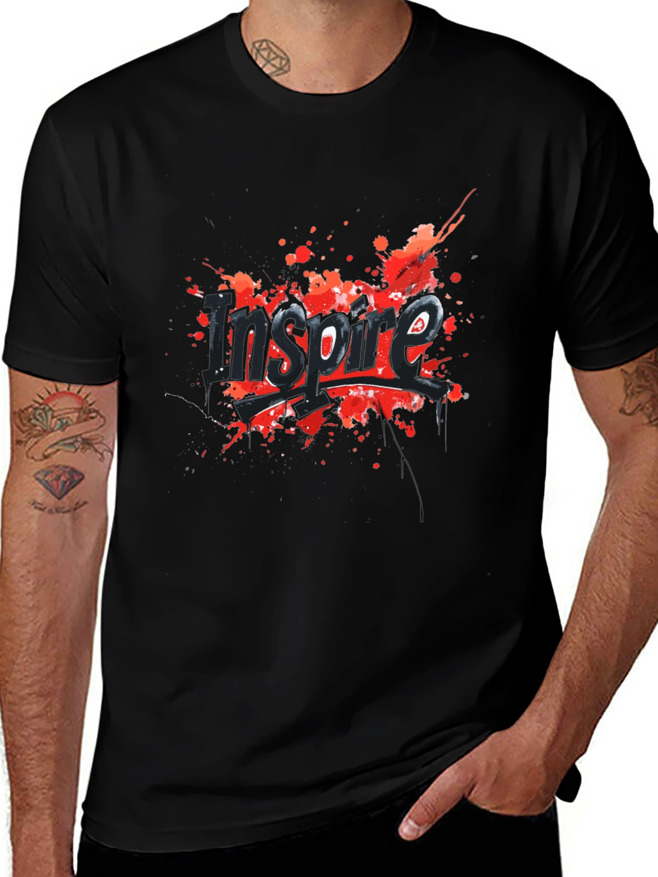 Inspire Graphic Print Crew Neck T-Shirt