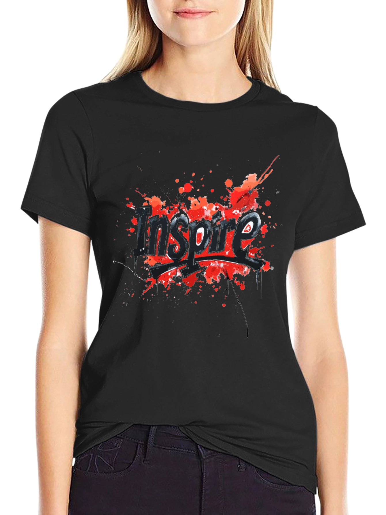 Inspire Graphic Print Crew Neck T-Shirt