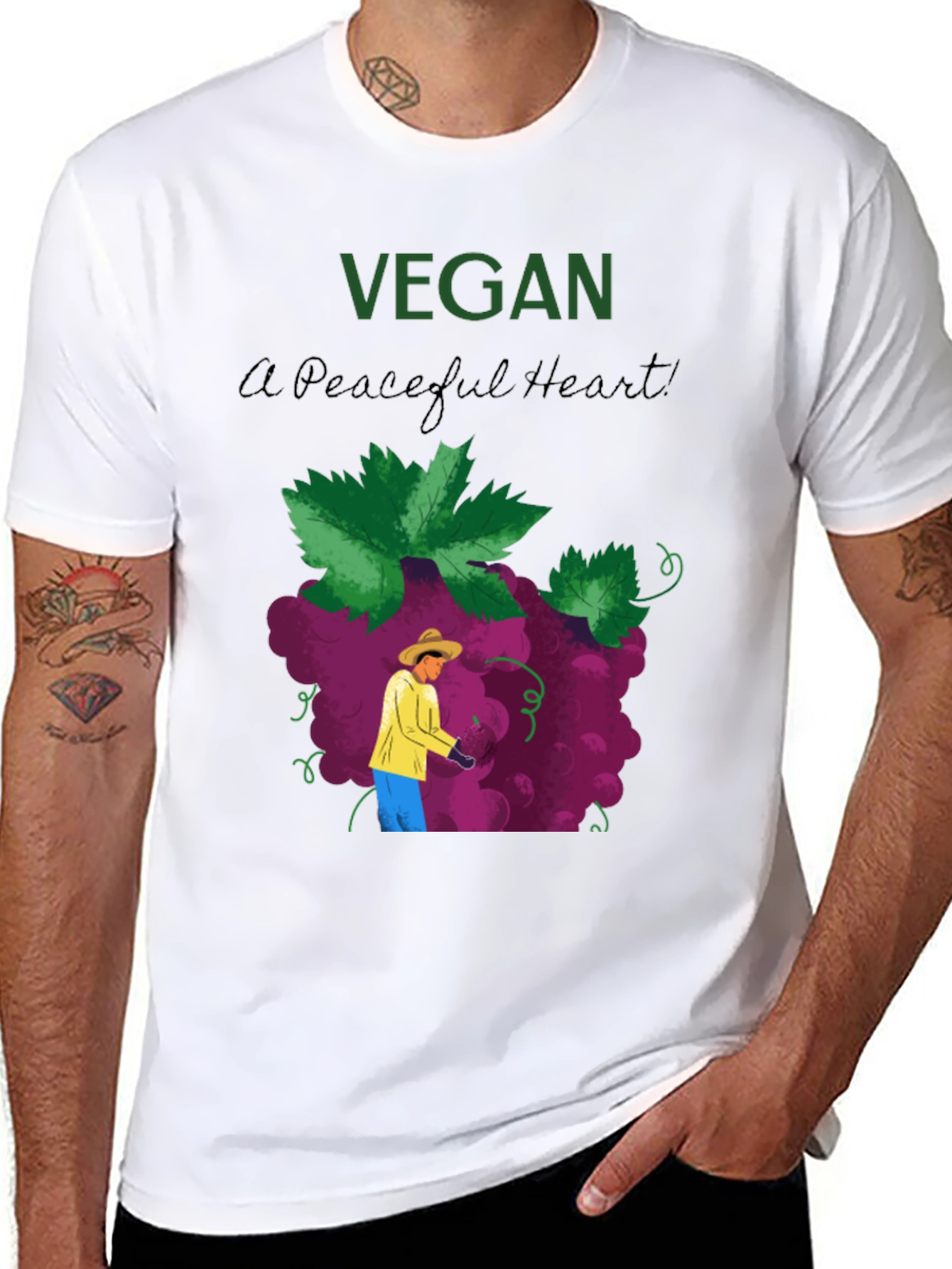 Vegan Peaceful Heart T-Shirt