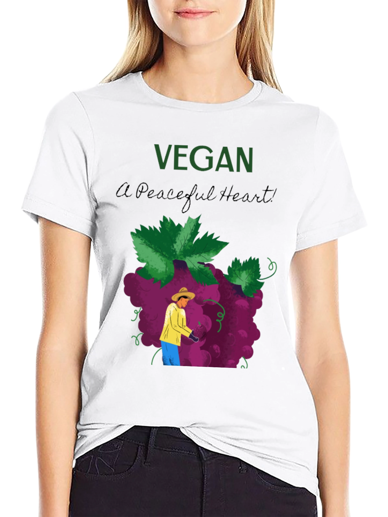 Vegan Peaceful Heart T-Shirt