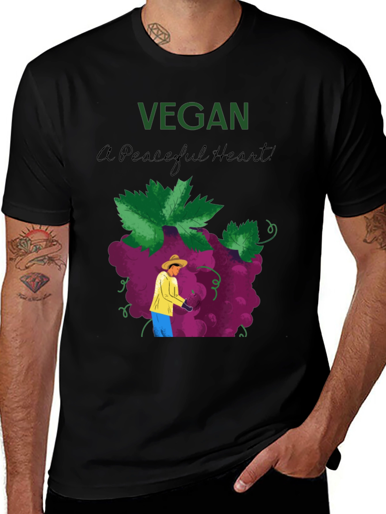 Vegan Peaceful Heart T-Shirt