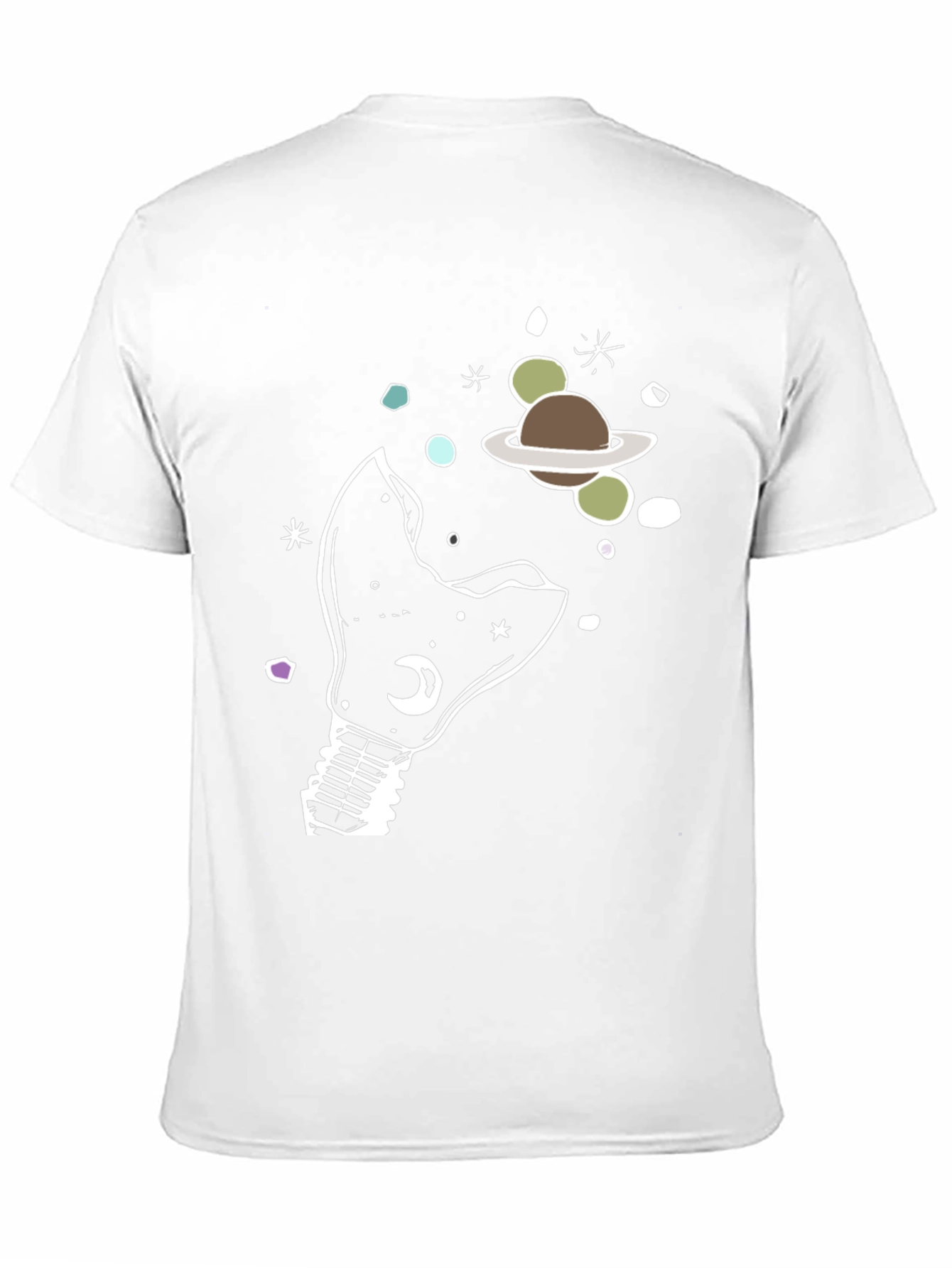 Cosmic Light Bulb Graphic Tee - Unique Design