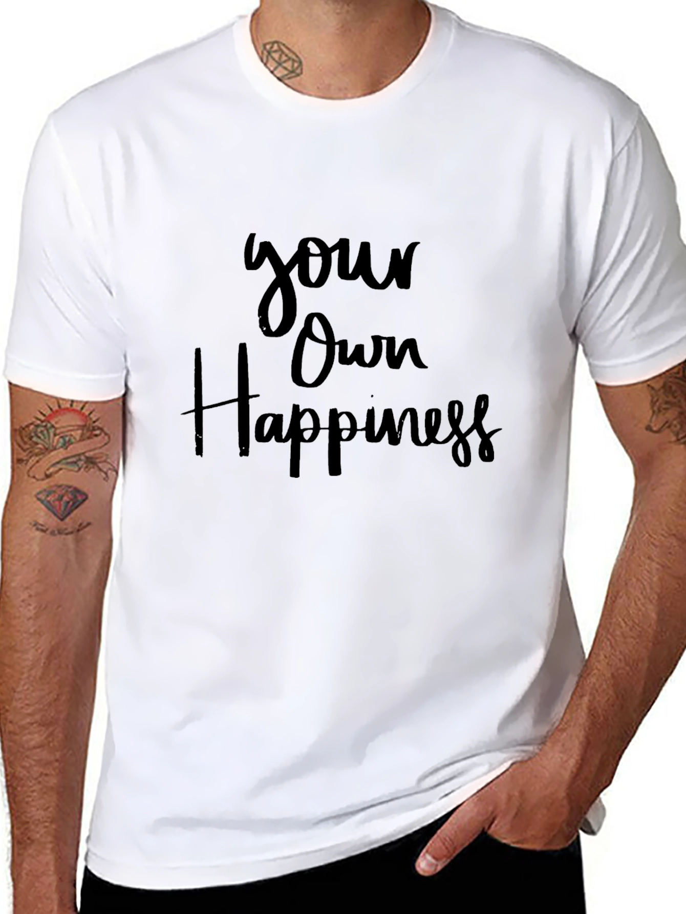 Your Own Happiness Black Graphic Tee
