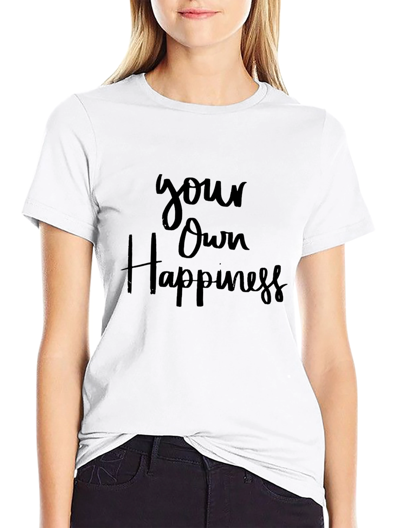 Your Own Happiness Black Graphic Tee
