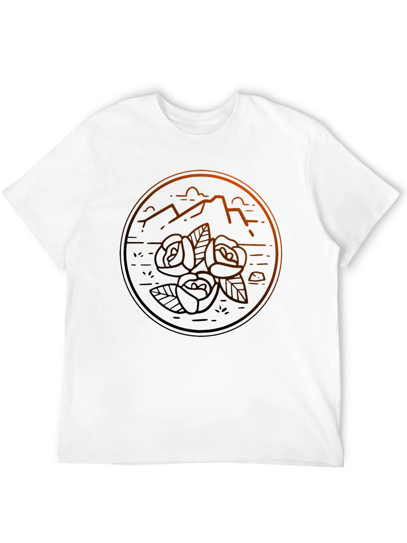 Mountain & Rose Graphic Tee - Mens Black T-Shirt