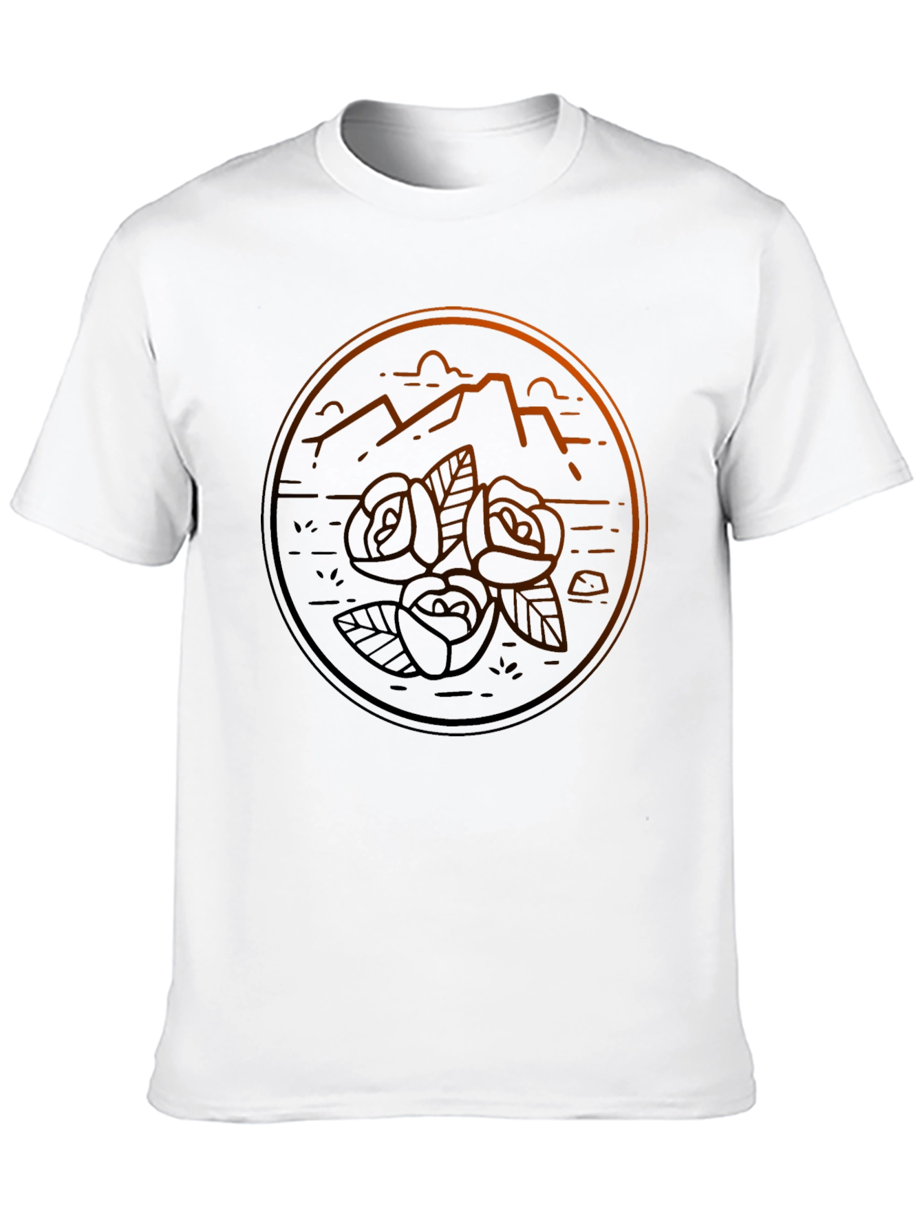 Mountain & Rose Graphic Tee - Mens Black T-Shirt