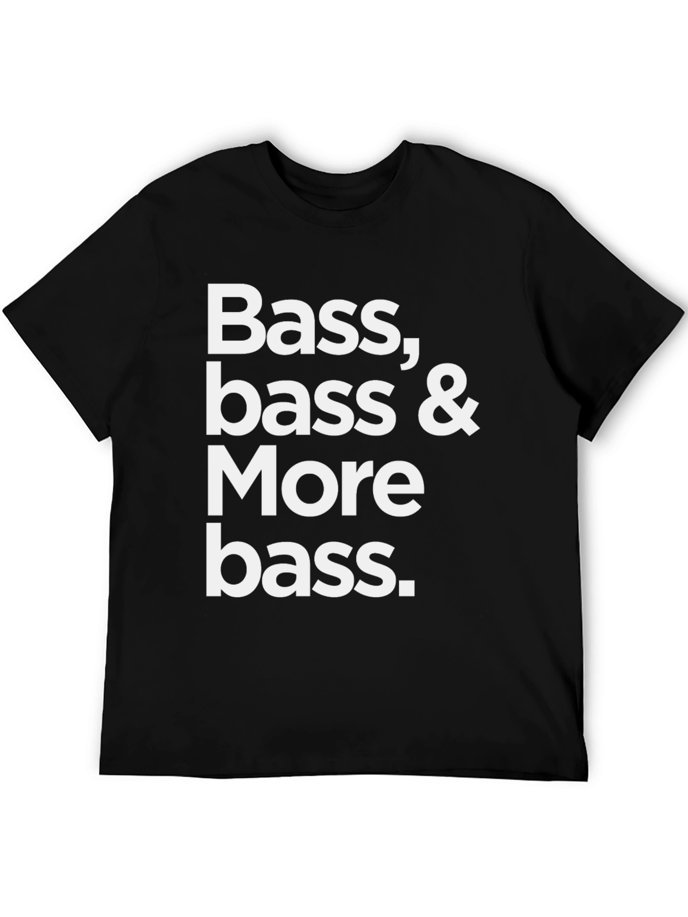 Bass Bass & More Bass Black Graphic Tee